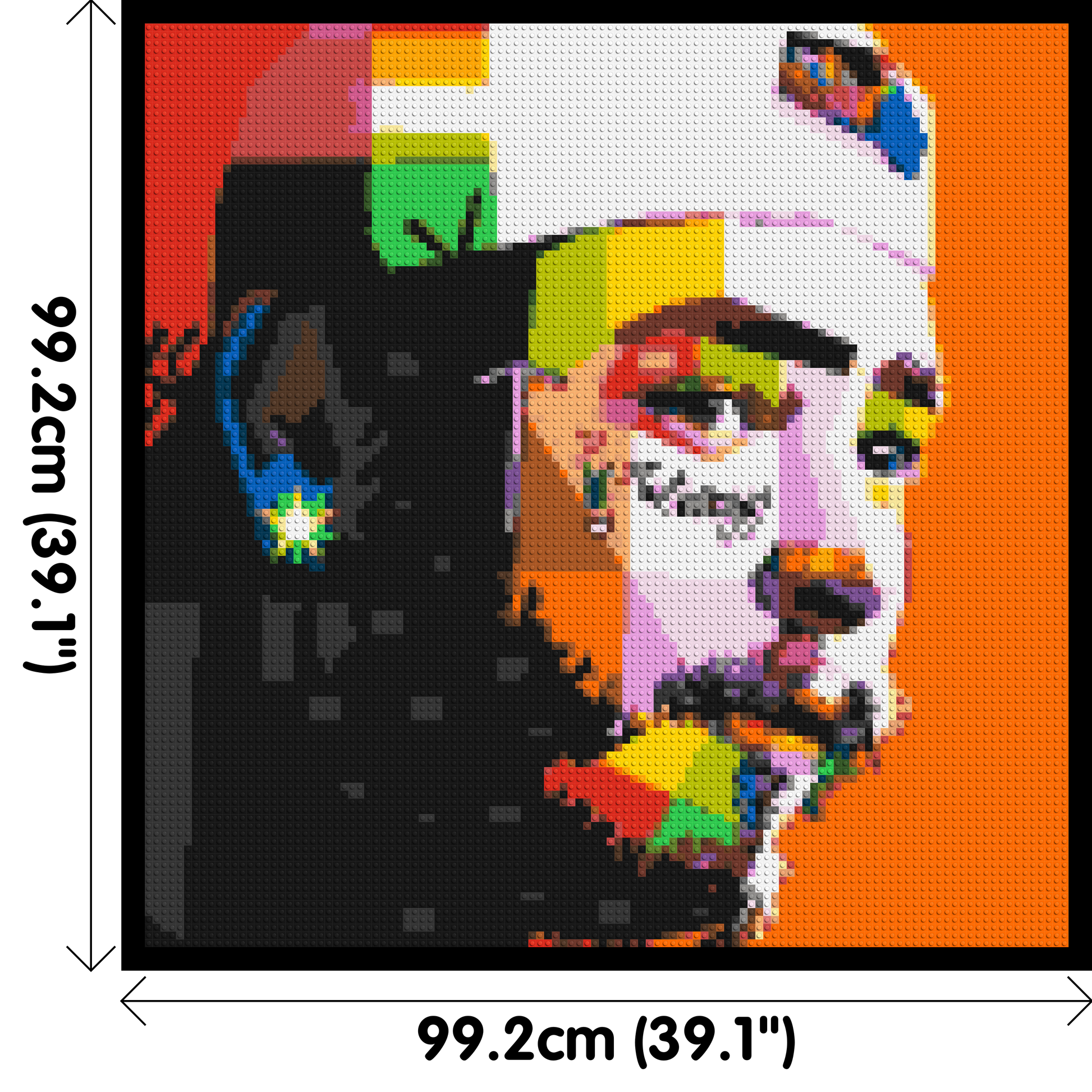 Post Malone - Brick Art Mosaic Kit 5x5 dimensions with frame