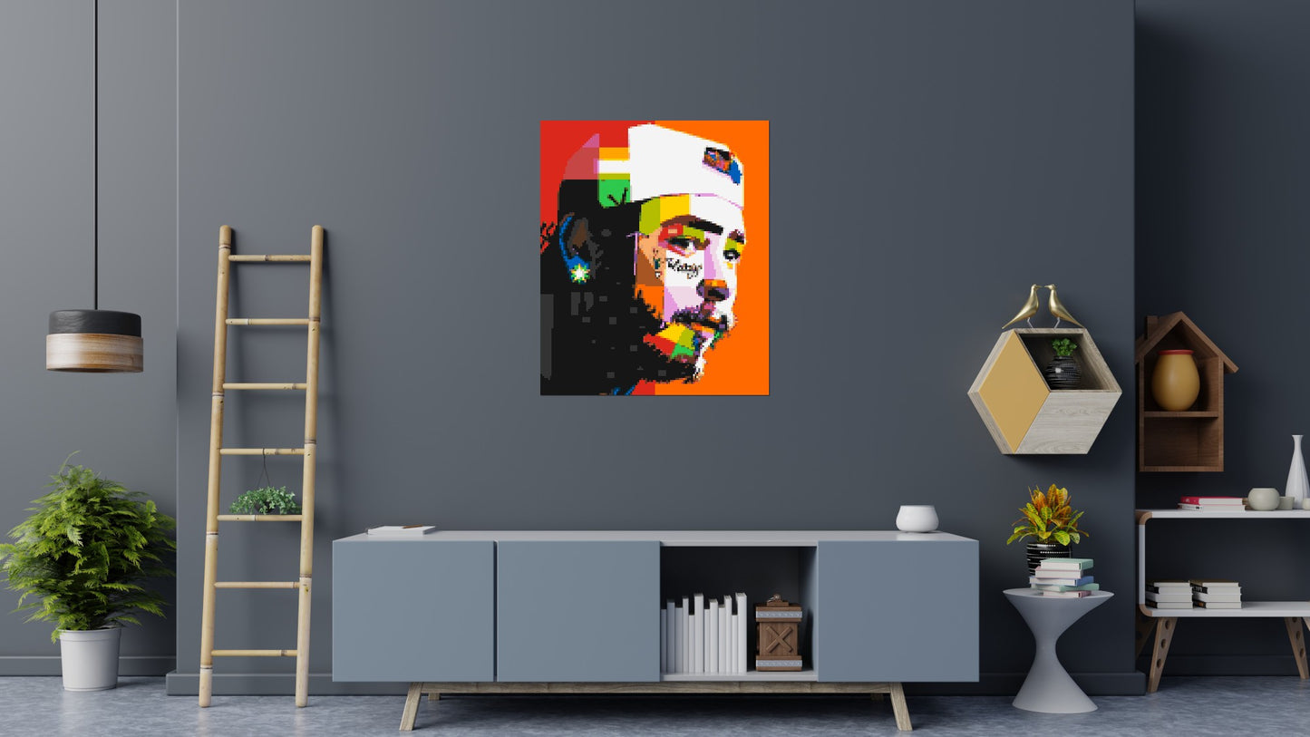 Post Malone - Brick Art Mosaic Kit 5x6 large