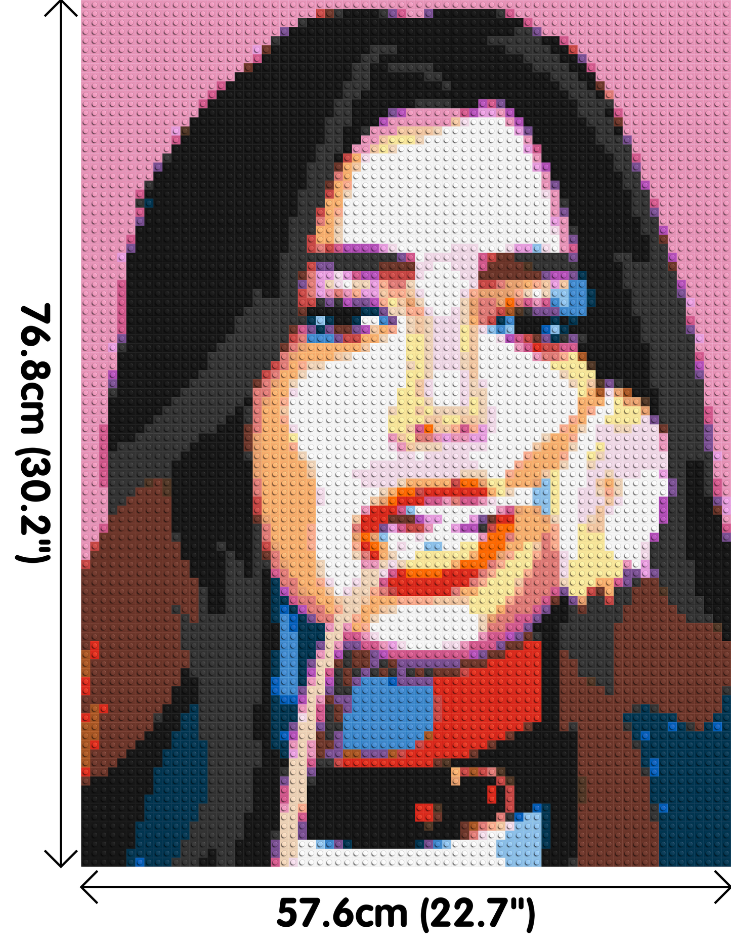 Dua Lipa #3 - Brick Art Mosaic Kit 3x4 large