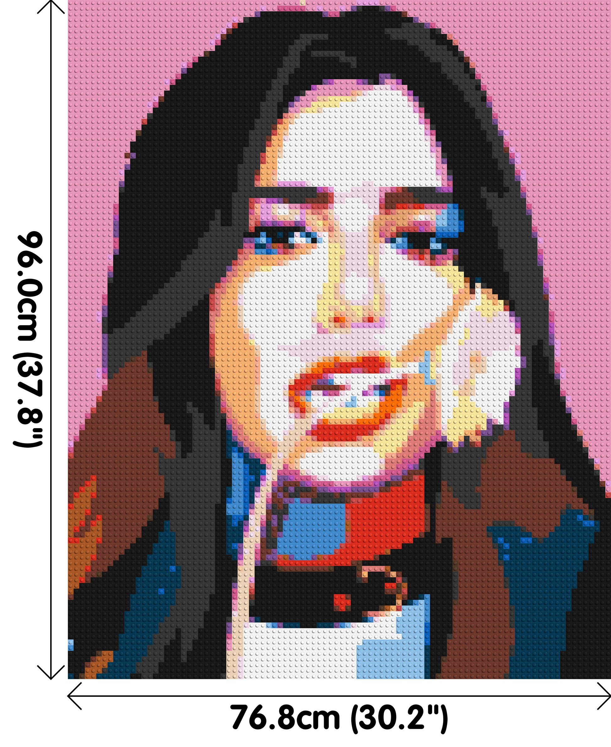 Dua Lipa #3 - Brick Art Mosaic Kit 4x5 dimensions