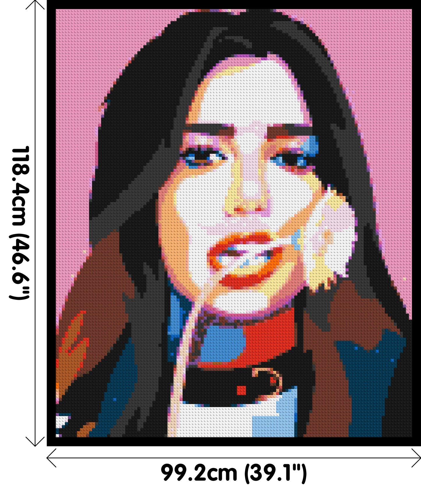 Dua Lipa #3 - Brick Art Mosaic Kit 5x6 large