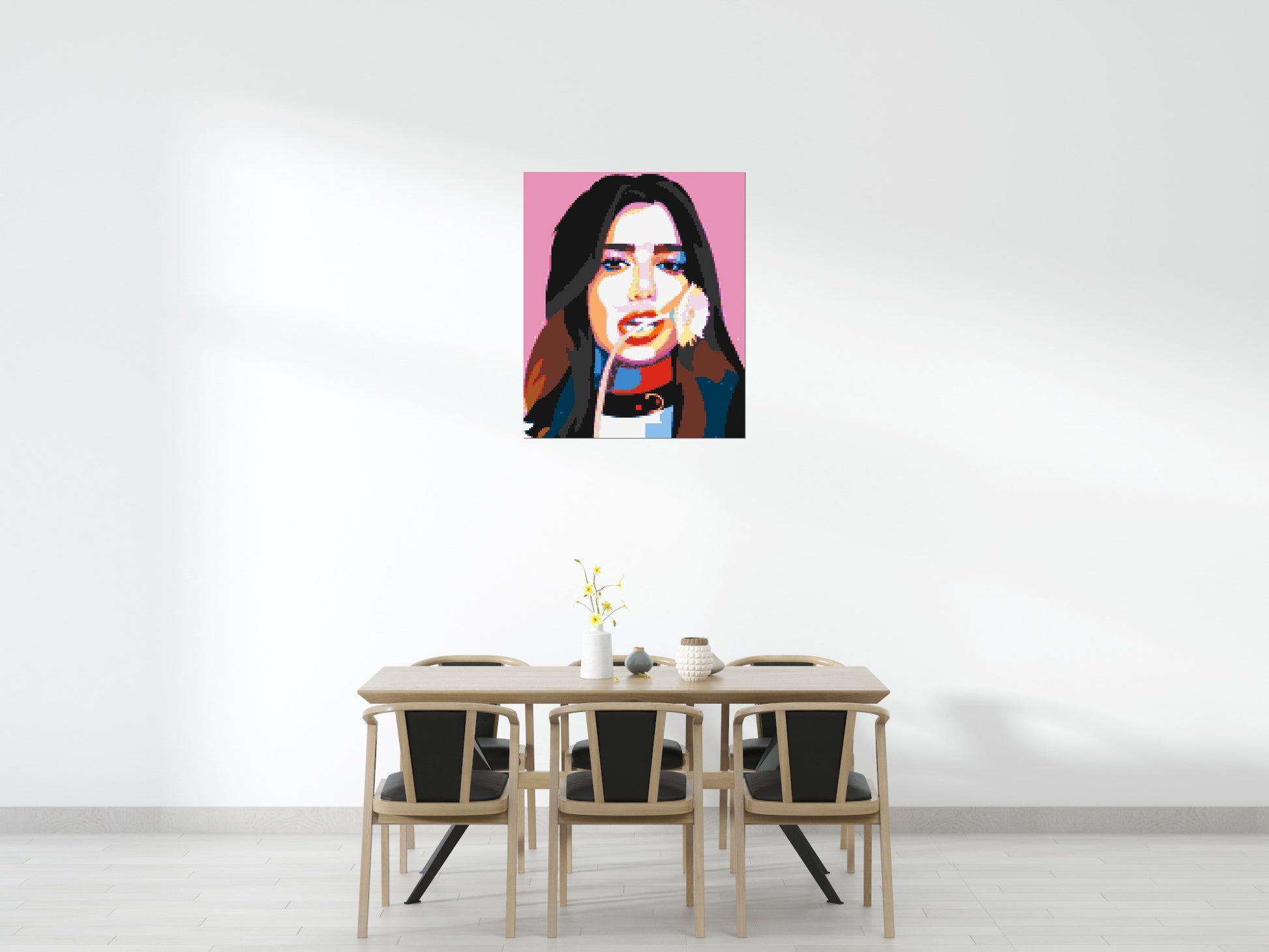 Dua Lipa #3 - Brick Art Mosaic Kit 5x6 scene