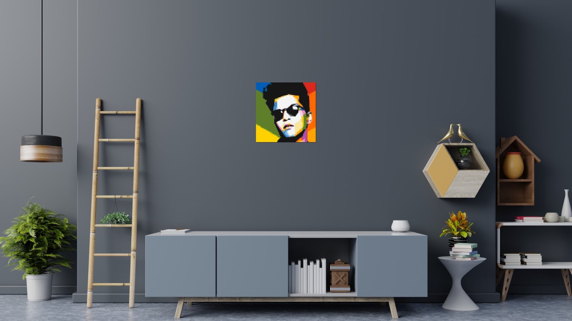 Bruno Mars - Brick Art Mosaic Kit 3x3 scene