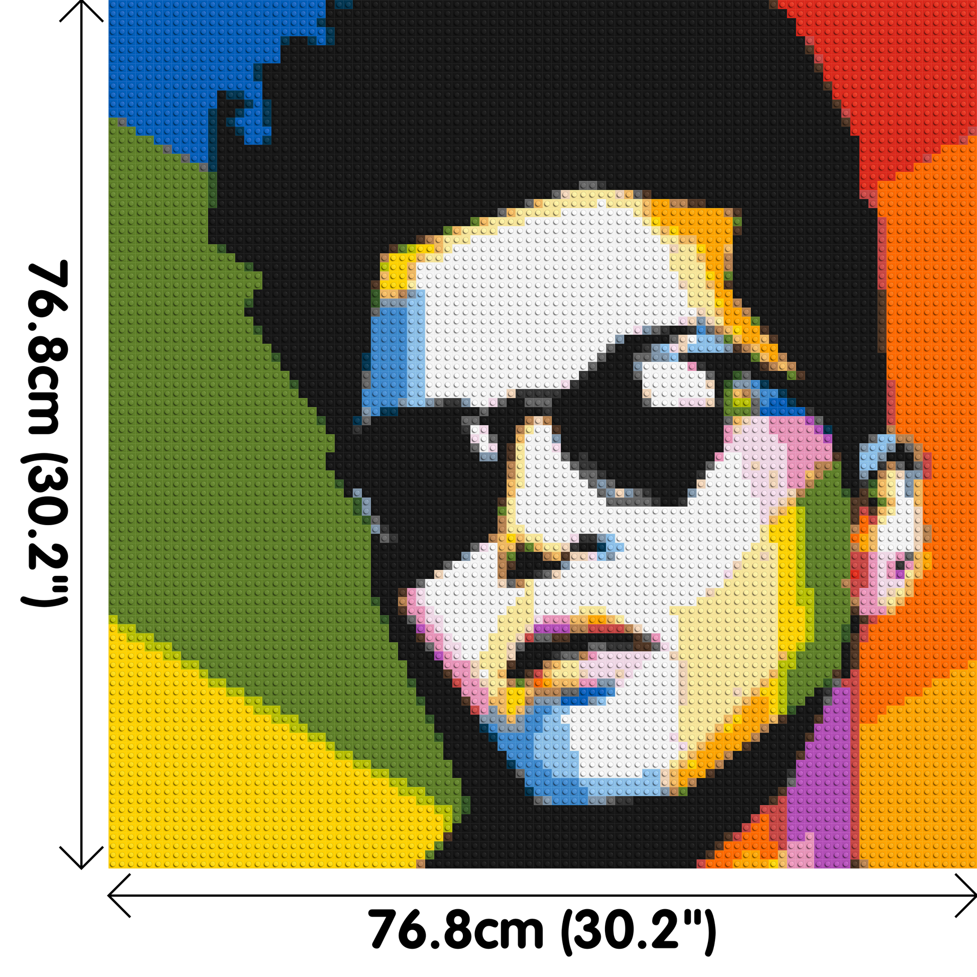 Bruno Mars - Brick Art Mosaic Kit 4x4 dimensions