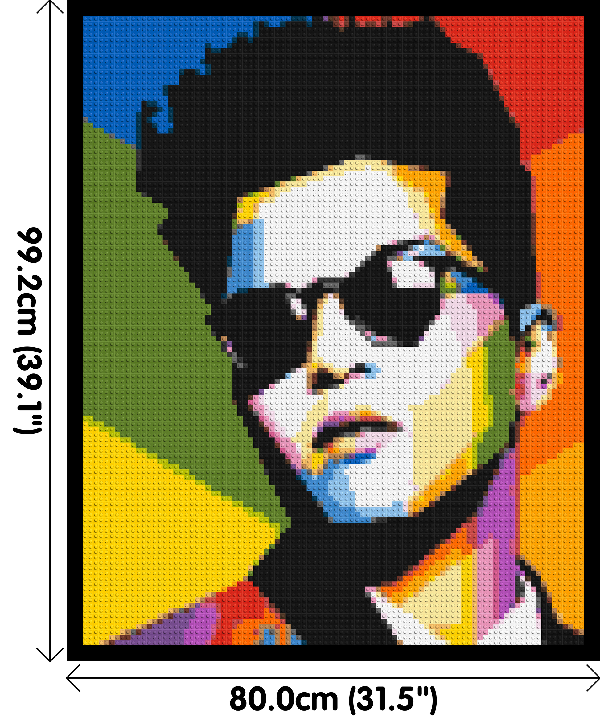 Bruno Mars - Brick Art Mosaic Kit 4x5 dimensions with frame