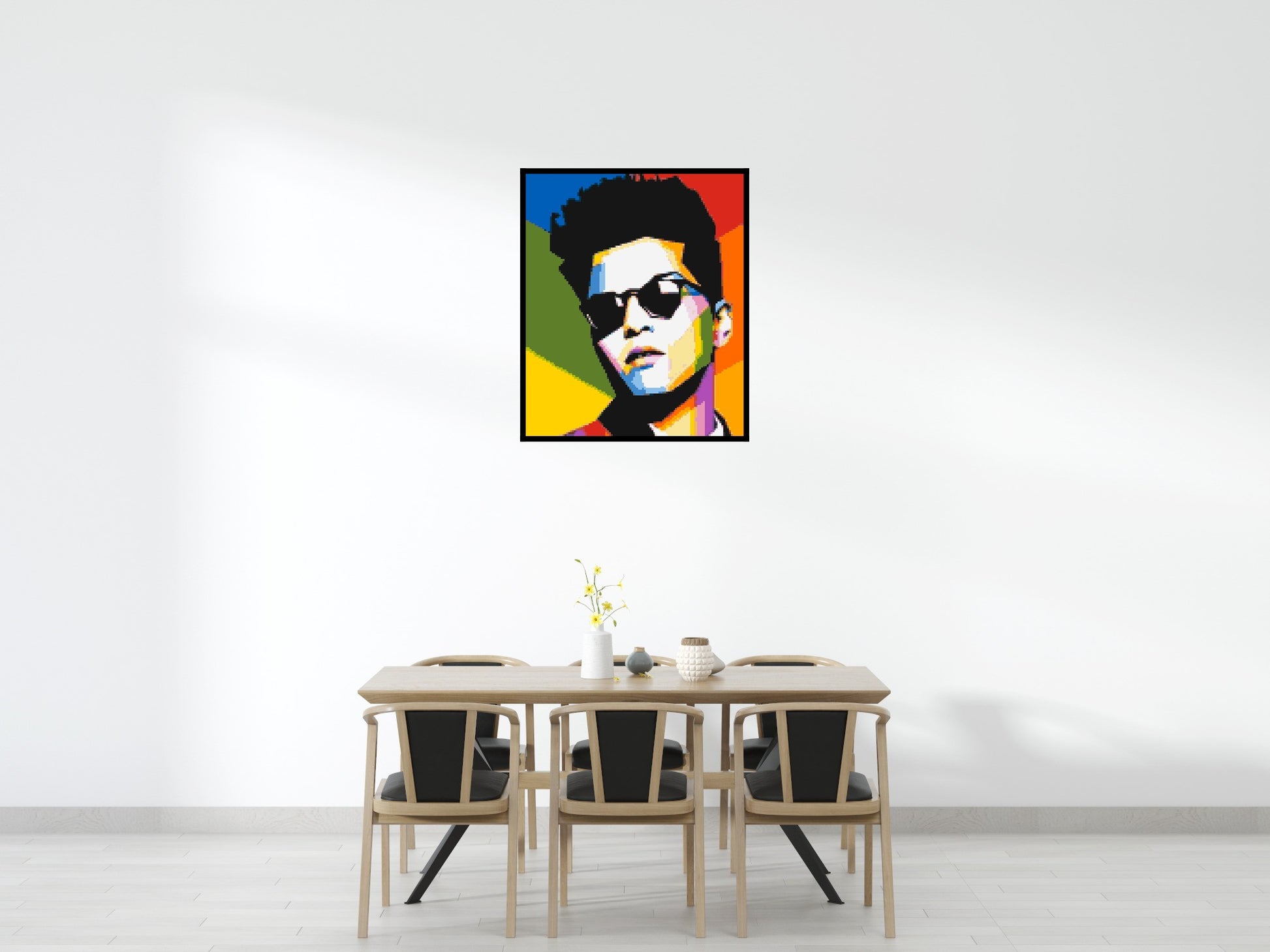 Bruno Mars - Brick Art Mosaic Kit 5x6 scene with frame