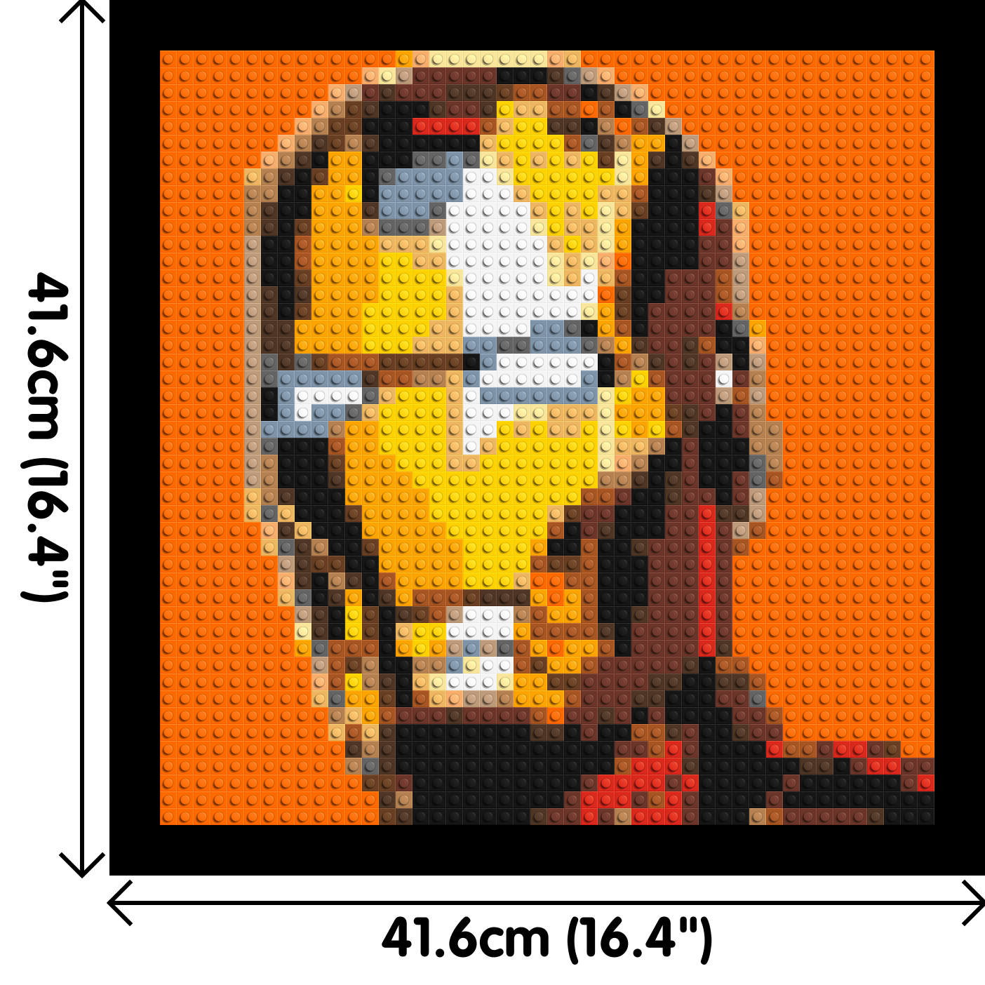 Iron Man - Brick Art Mosaic Kit 2x2 dimensions with frame