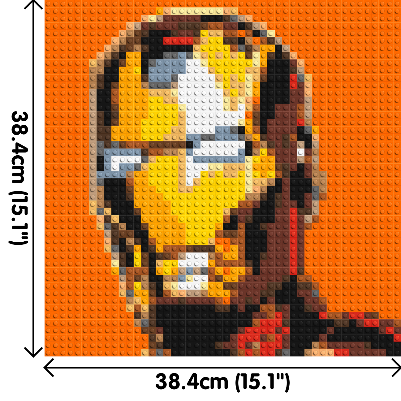 Iron Man - Brick Art Mosaic Kit 2x2 dimensions