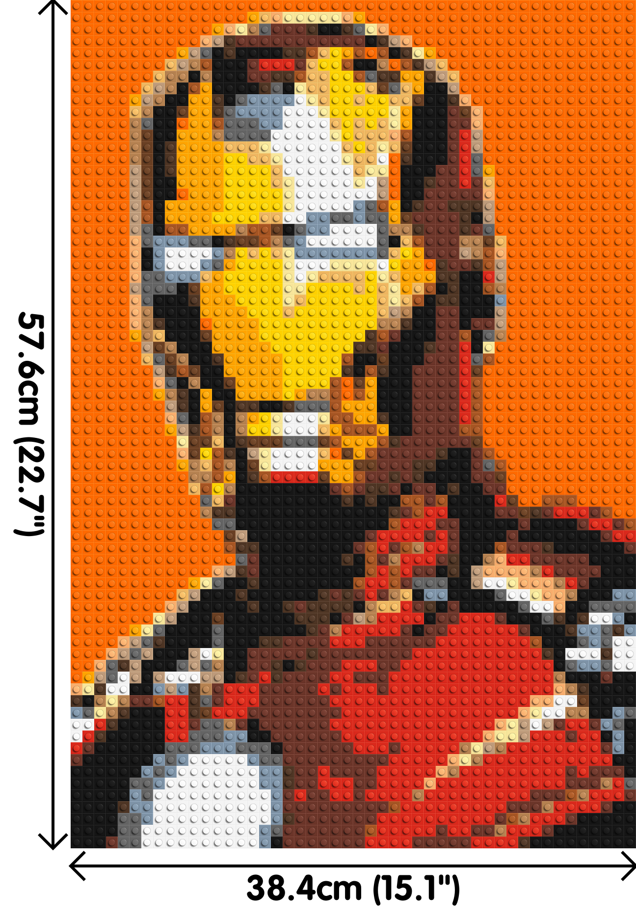 Iron Man - Brick Art Mosaic Kit 2x3 dimensions