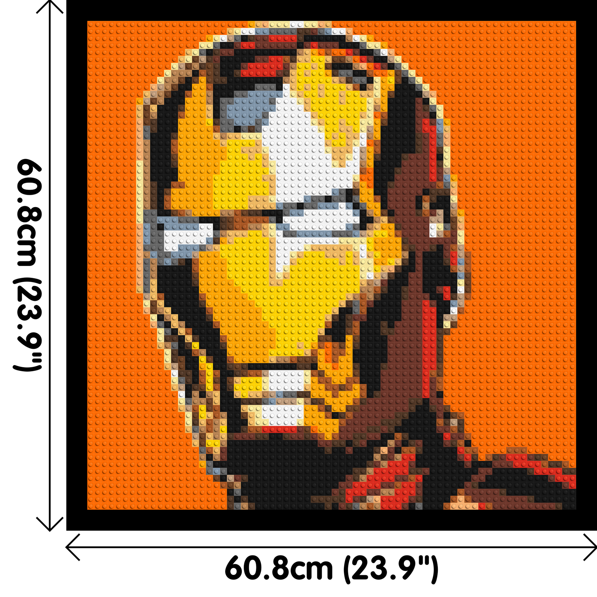 Iron Man - Brick Art Mosaic Kit 3x3 dimensions with frame