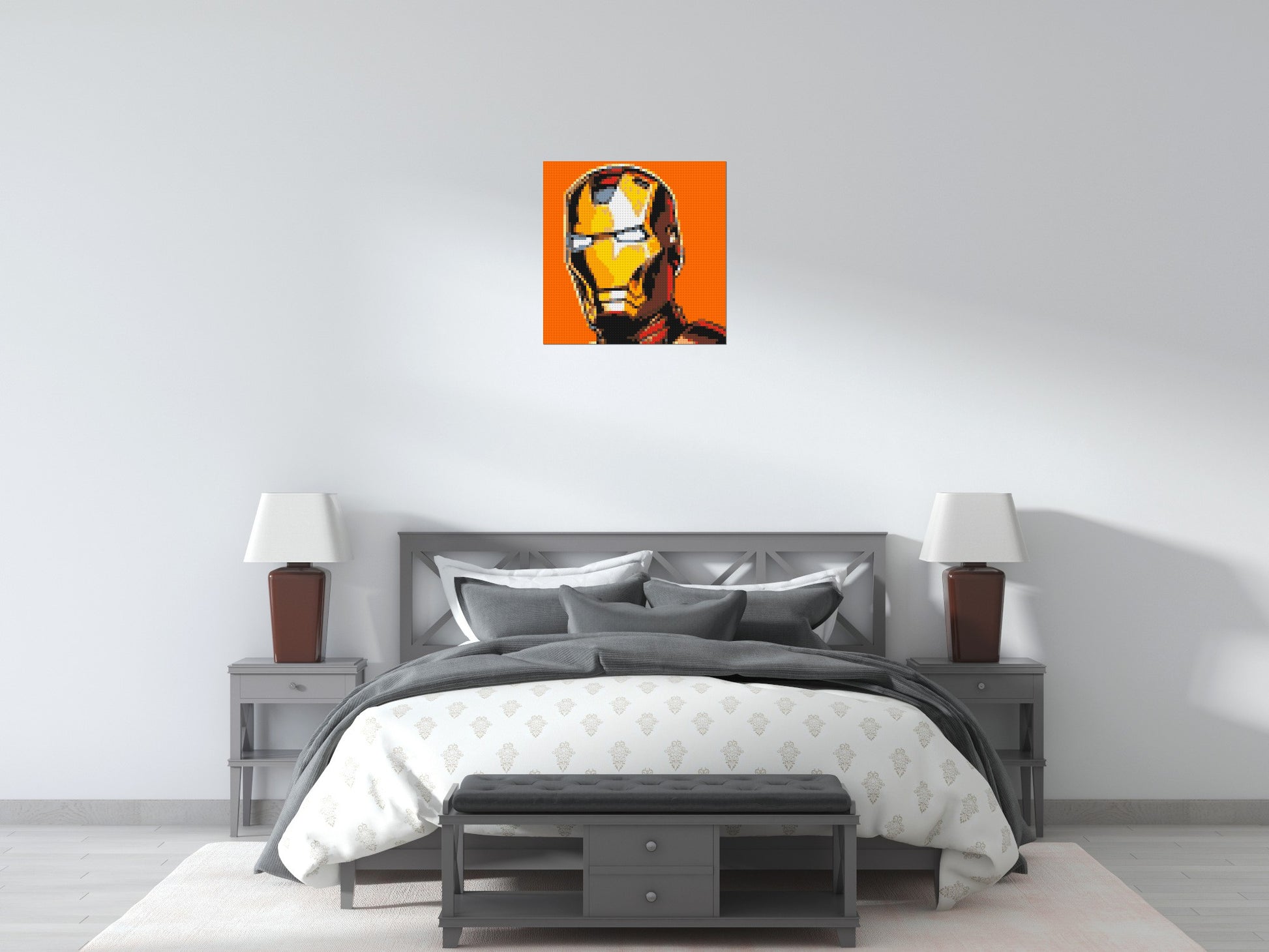 Iron Man - Brick Art Mosaic Kit 3x3 scene