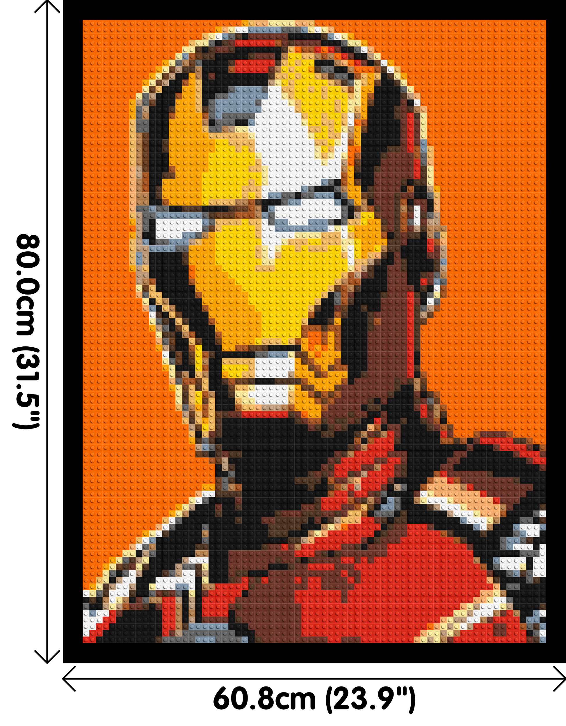 Iron Man - Brick Art Mosaic Kit 3x4 dimensions with frame