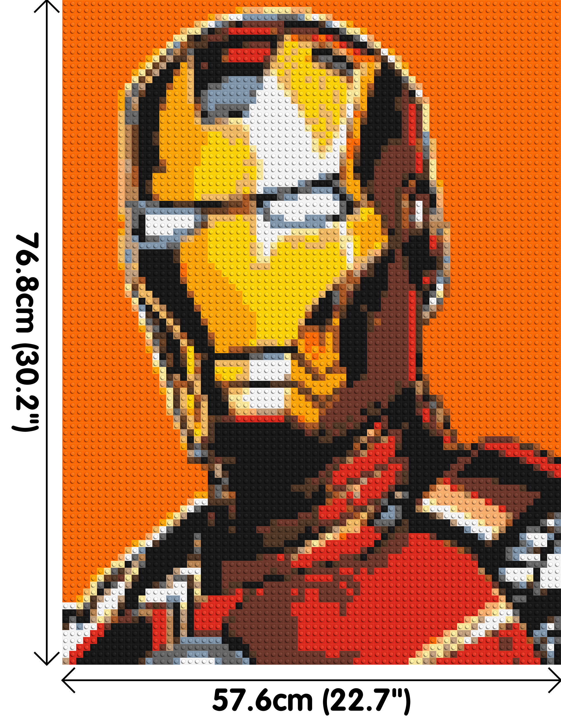 Iron Man - Brick Art Mosaic Kit 3x4 dimensions