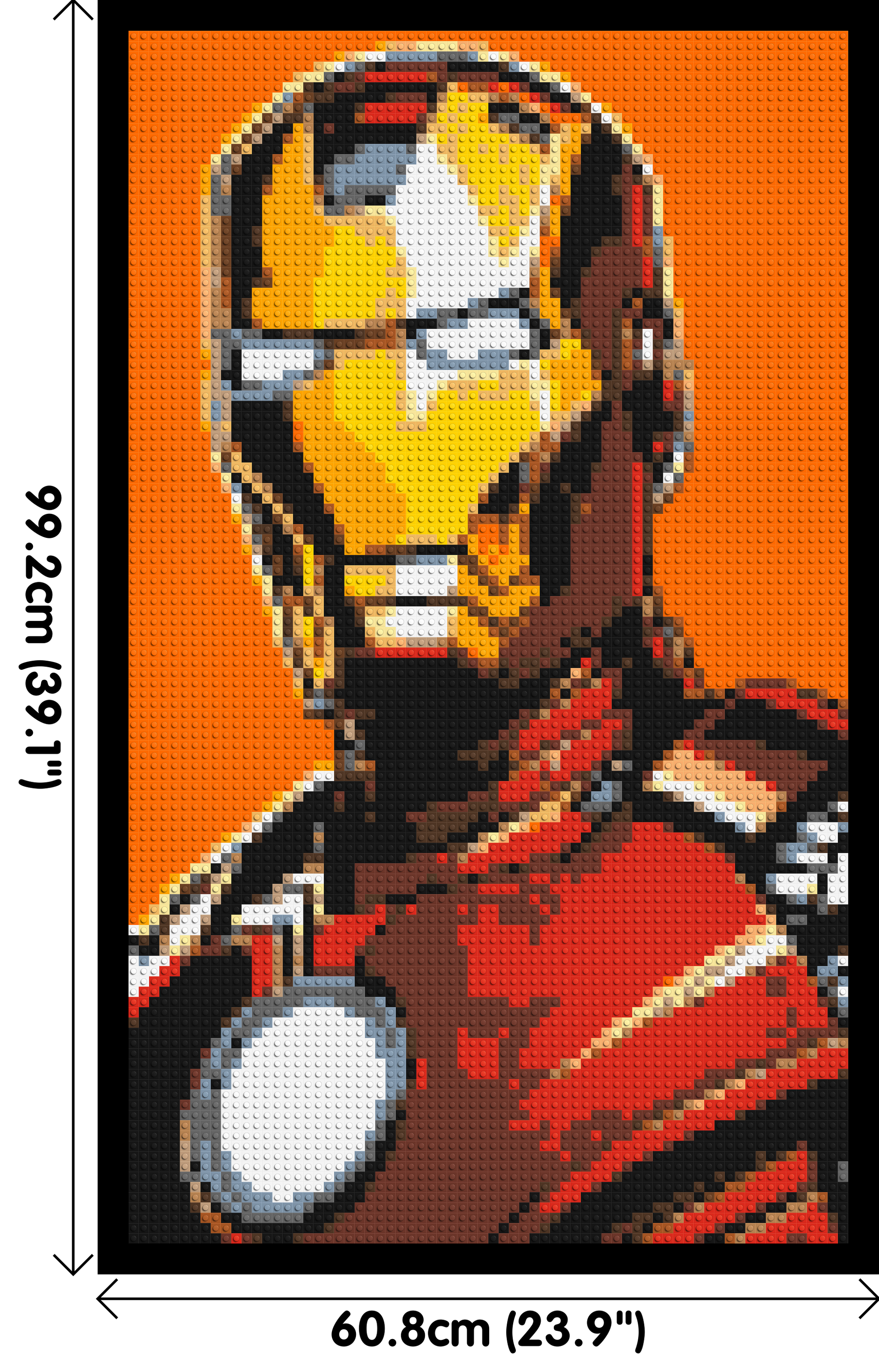 Iron Man - Brick Art Mosaic Kit 3x5 dimensions with frame