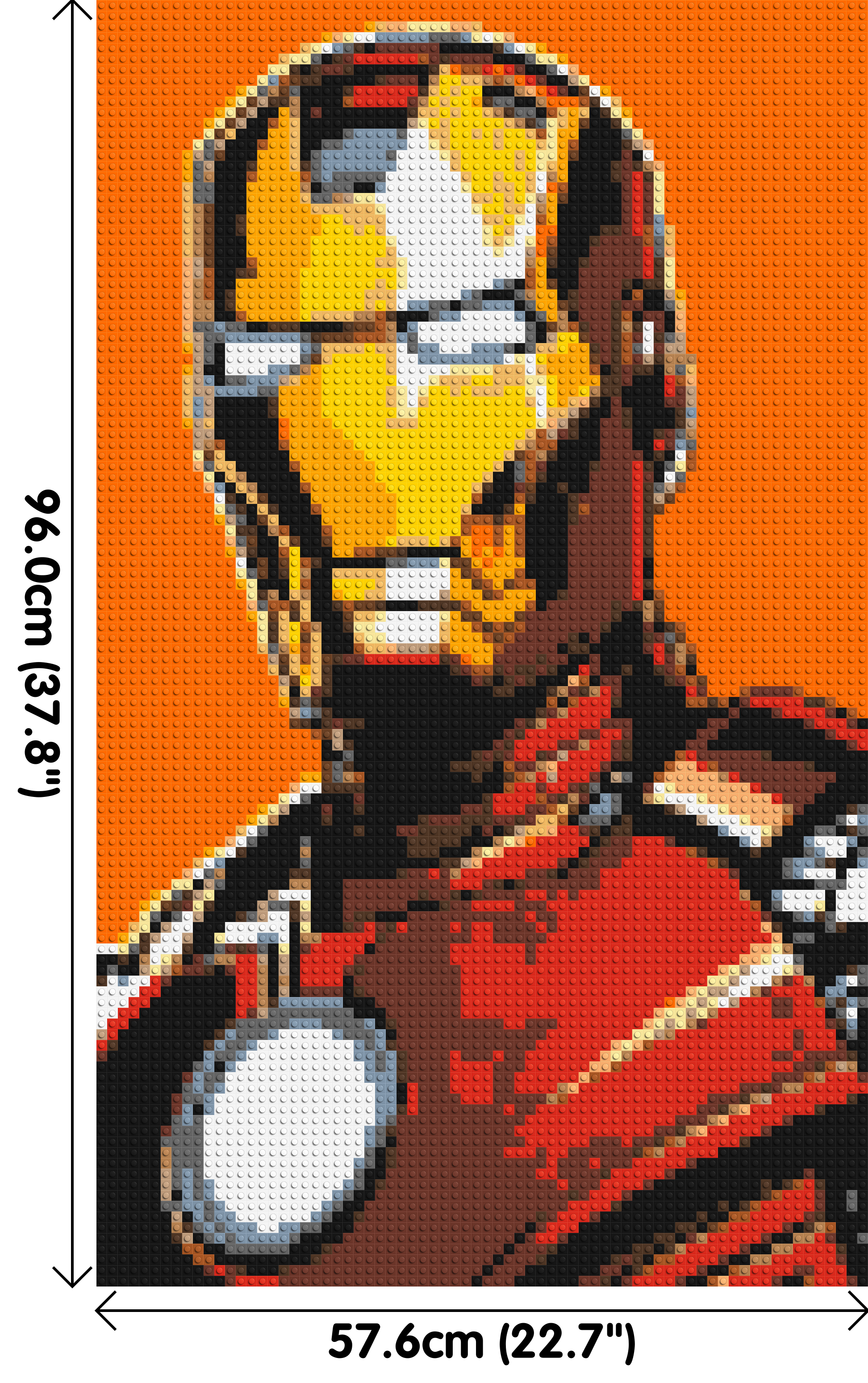 Iron Man - Brick Art Mosaic Kit 3x5 dimensions