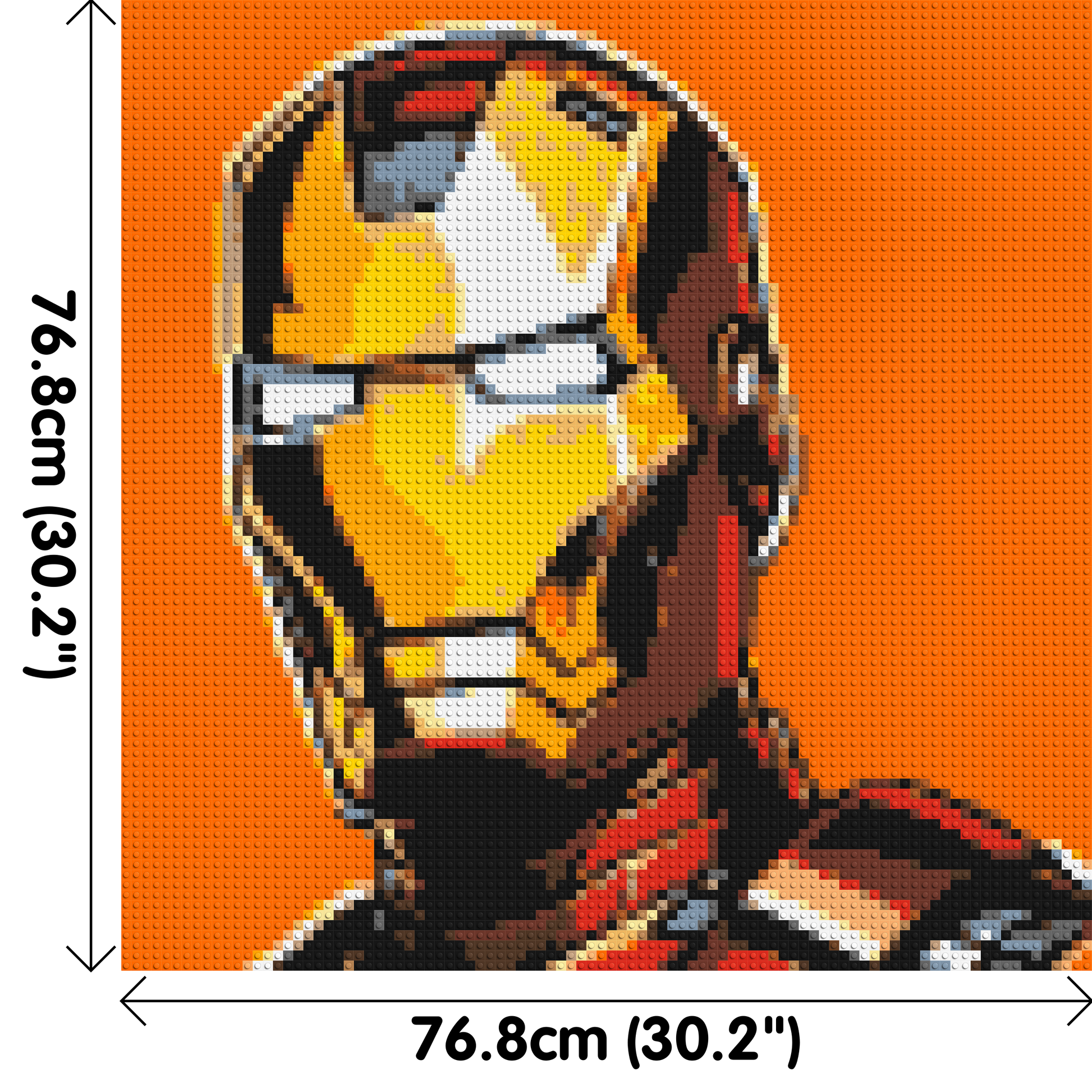 Iron Man - Brick Art Mosaic Kit 4x4 dimensions