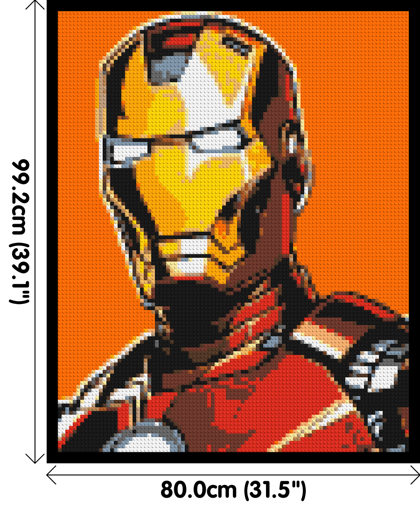 Iron Man - Brick Art Mosaic Kit 4x5 large