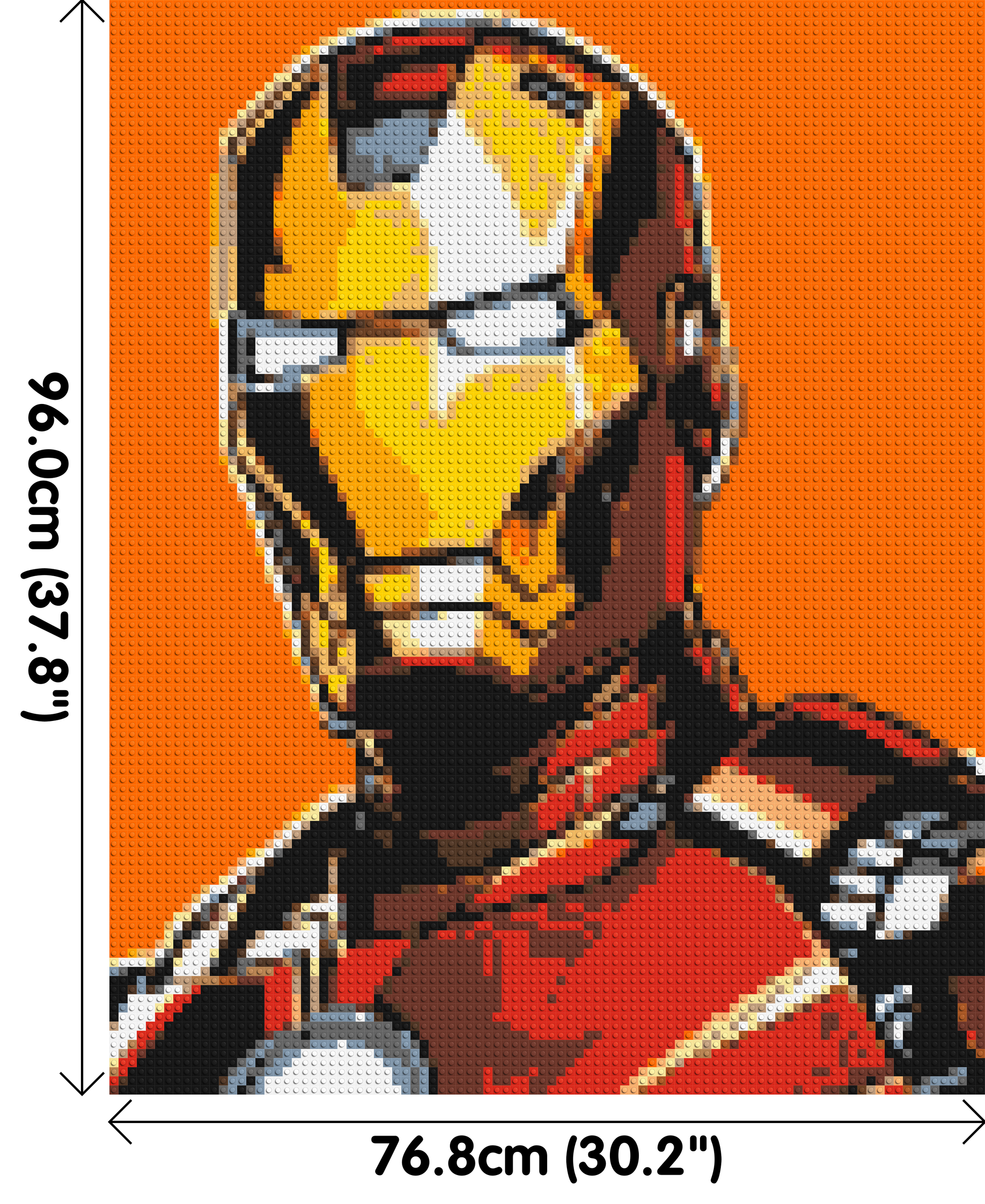 Iron Man - Brick Art Mosaic Kit 4x5 dimensions