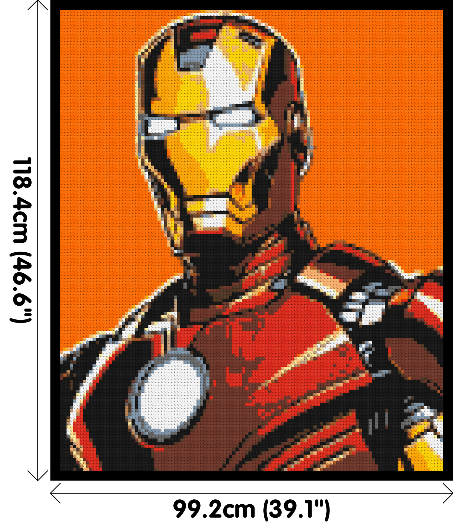 Iron Man - Brick Art Mosaic Kit 5x6 large