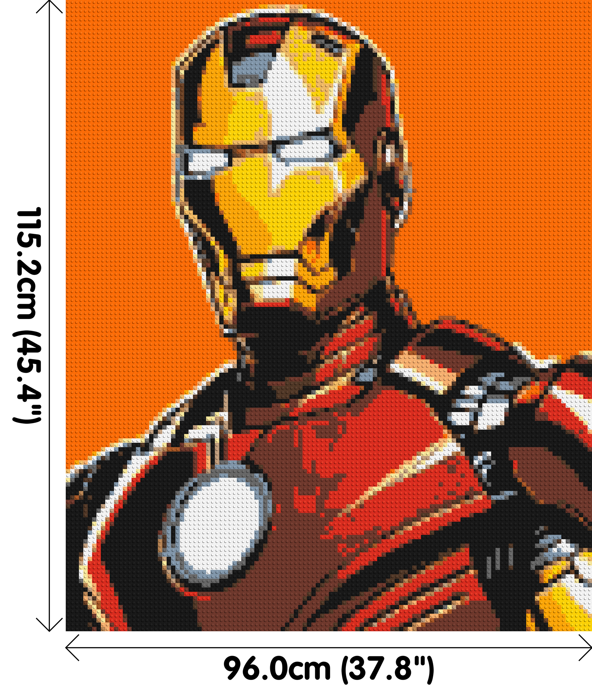 Iron Man - Brick Art Mosaic Kit 5x6 dimensions