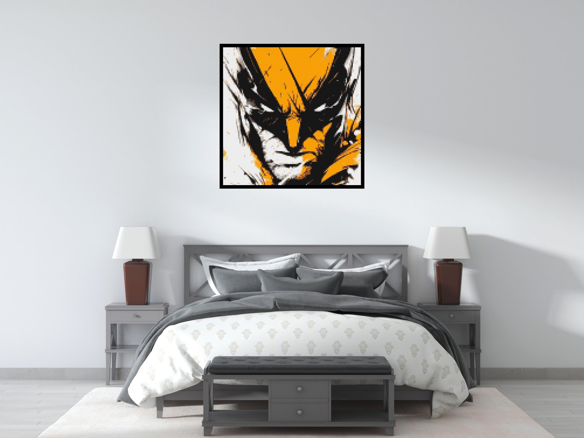 Wolverine - Brick Art Mosaic Kit 5x5 scene with frame