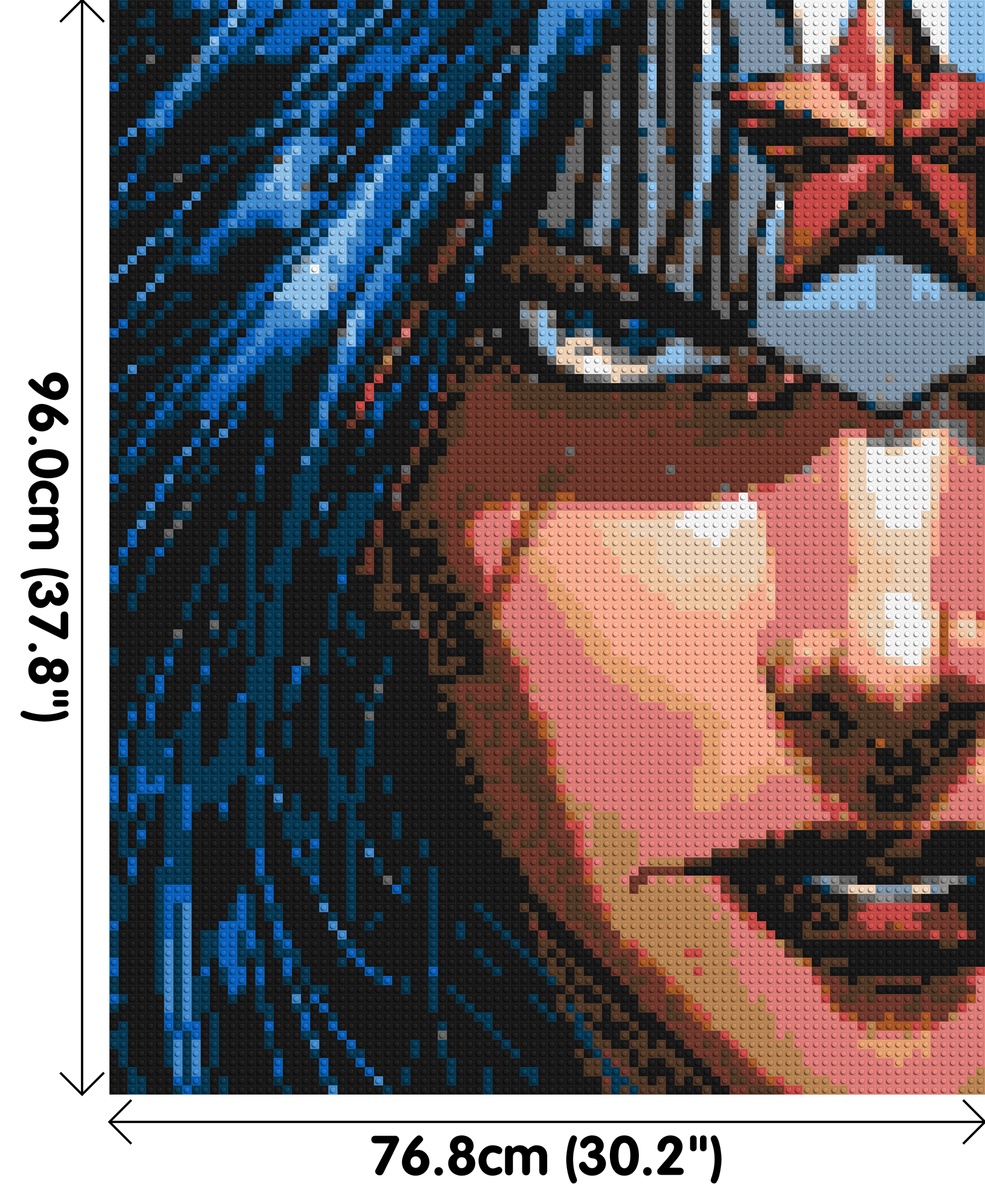 Wonder Woman - Brick Art Mosaic Kit 4x5 dimensions