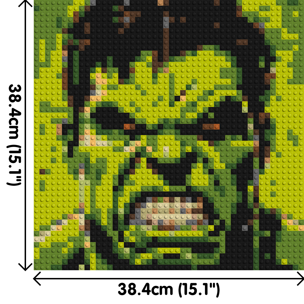 The Hulk - Brick Art Mosaic Kit 2x2 dimensions