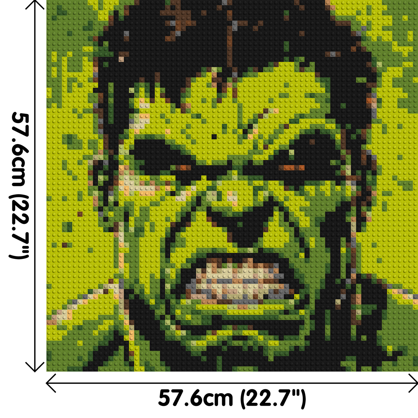 The Hulk - Brick Art Mosaic Kit 3x3 large