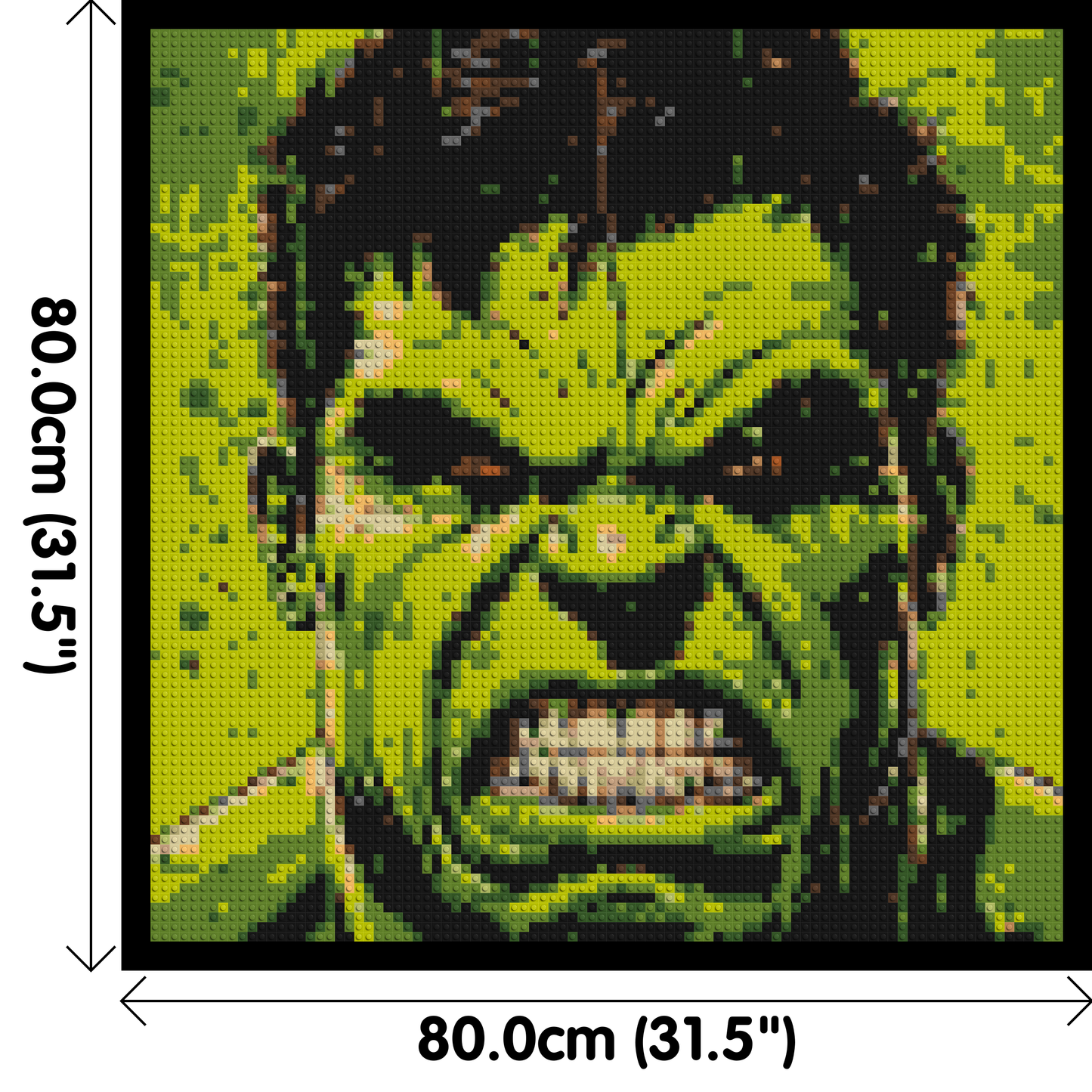 The Hulk - Brick Art Mosaic Kit 4x4 large