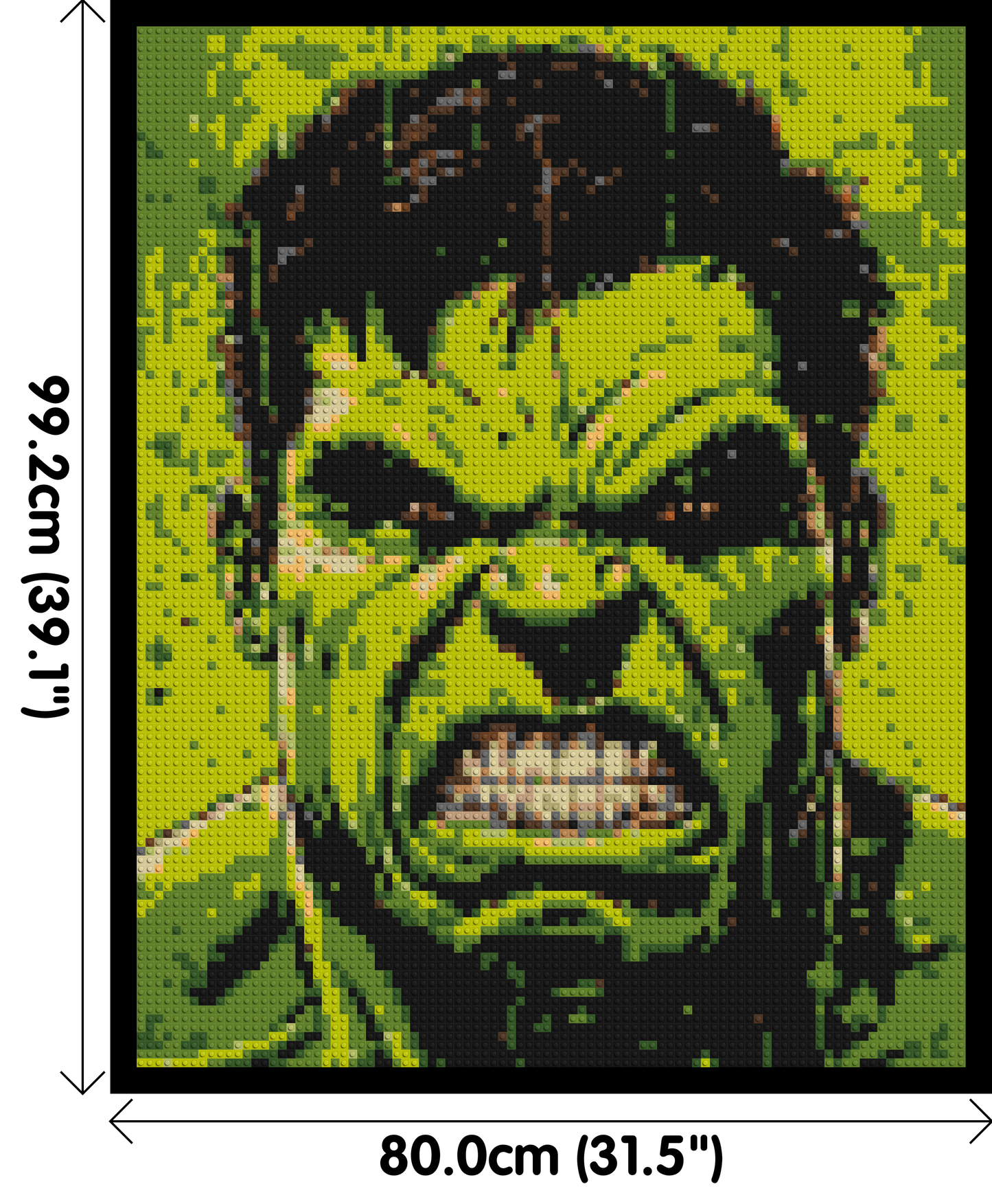 The Hulk - Brick Art Mosaic Kit 4x5 large