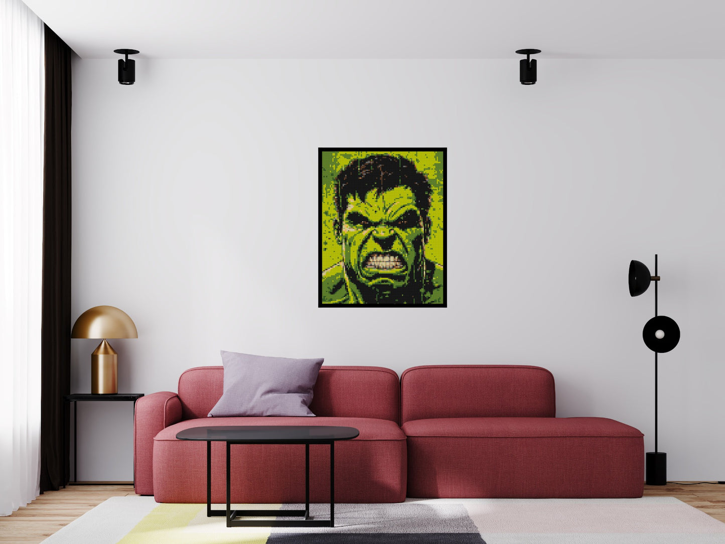 The Hulk - Brick Art Mosaic Kit 4x5 large