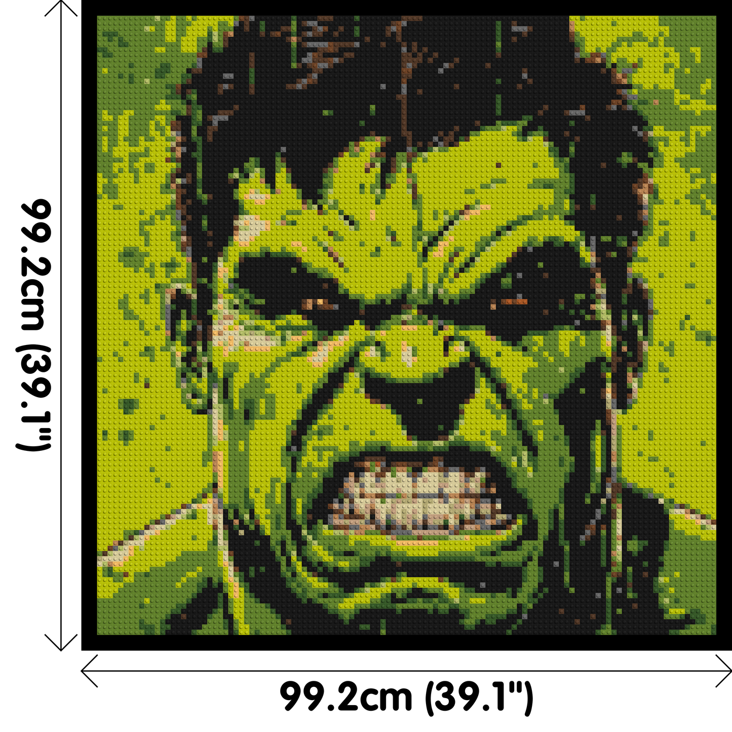 The Hulk - Brick Art Mosaic Kit 5x5 large