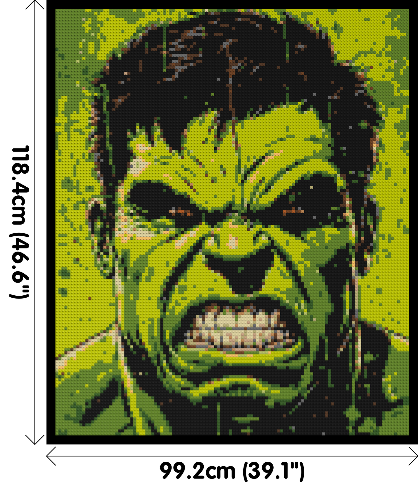 The Hulk - Brick Art Mosaic Kit 5x6 large