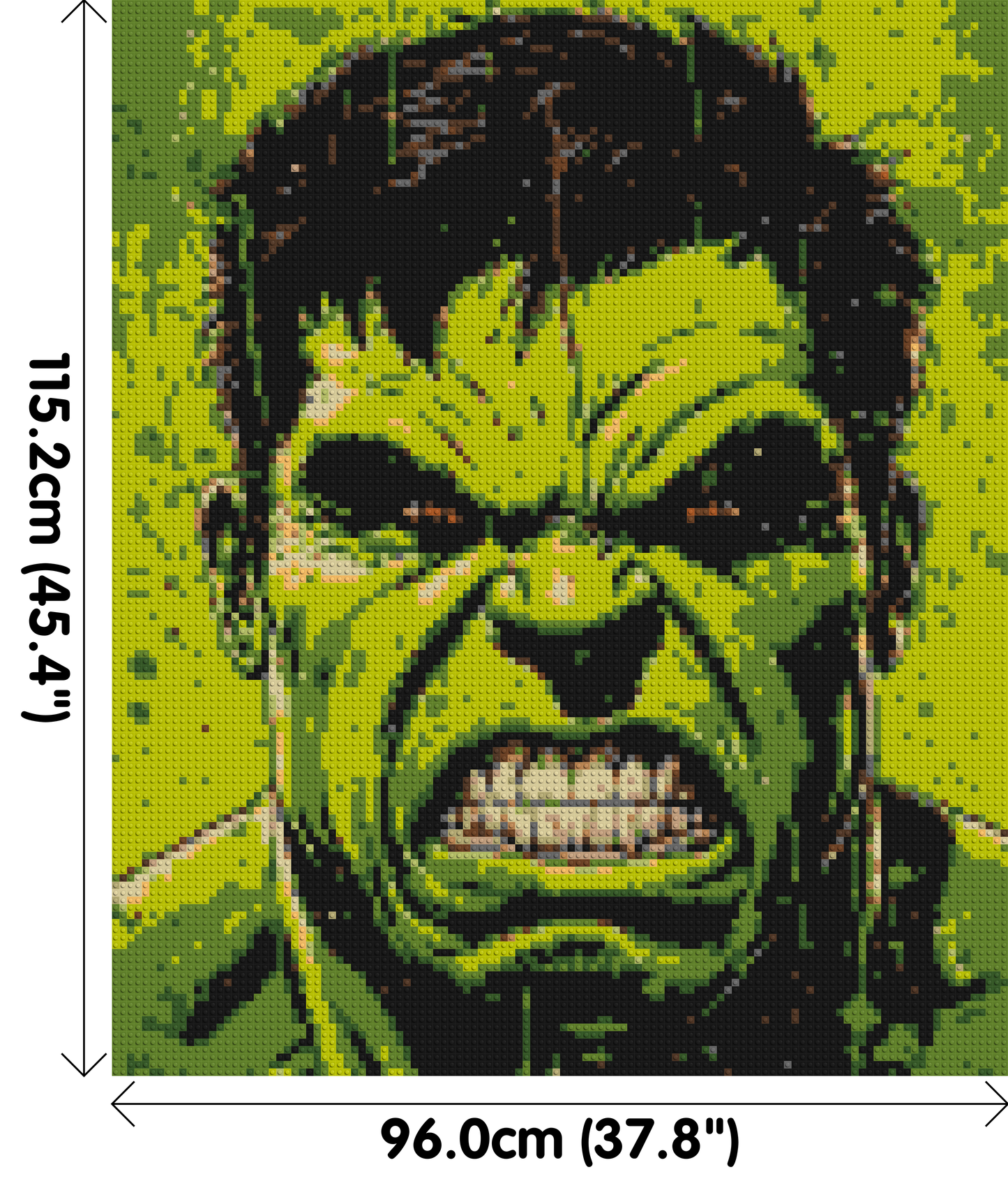 The Hulk - Brick Art Mosaic Kit 5x6 large