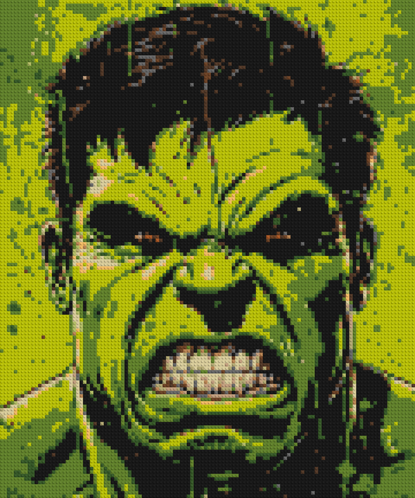 The Hulk - Brick Art Mosaic Kit 5x6 large