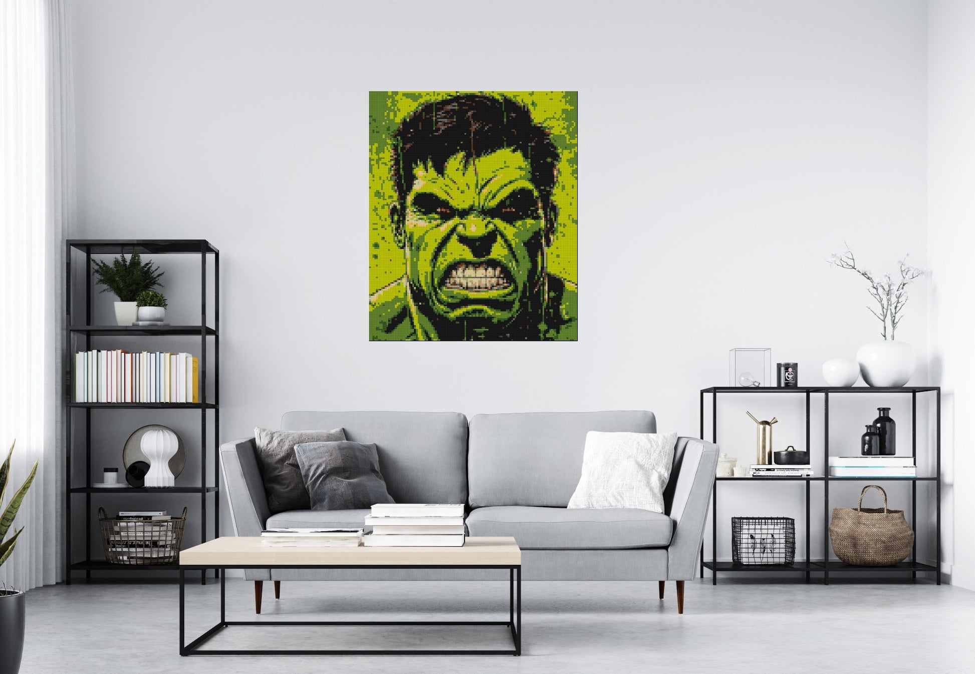 The Hulk - Brick Art Mosaic Kit 5x6 scene