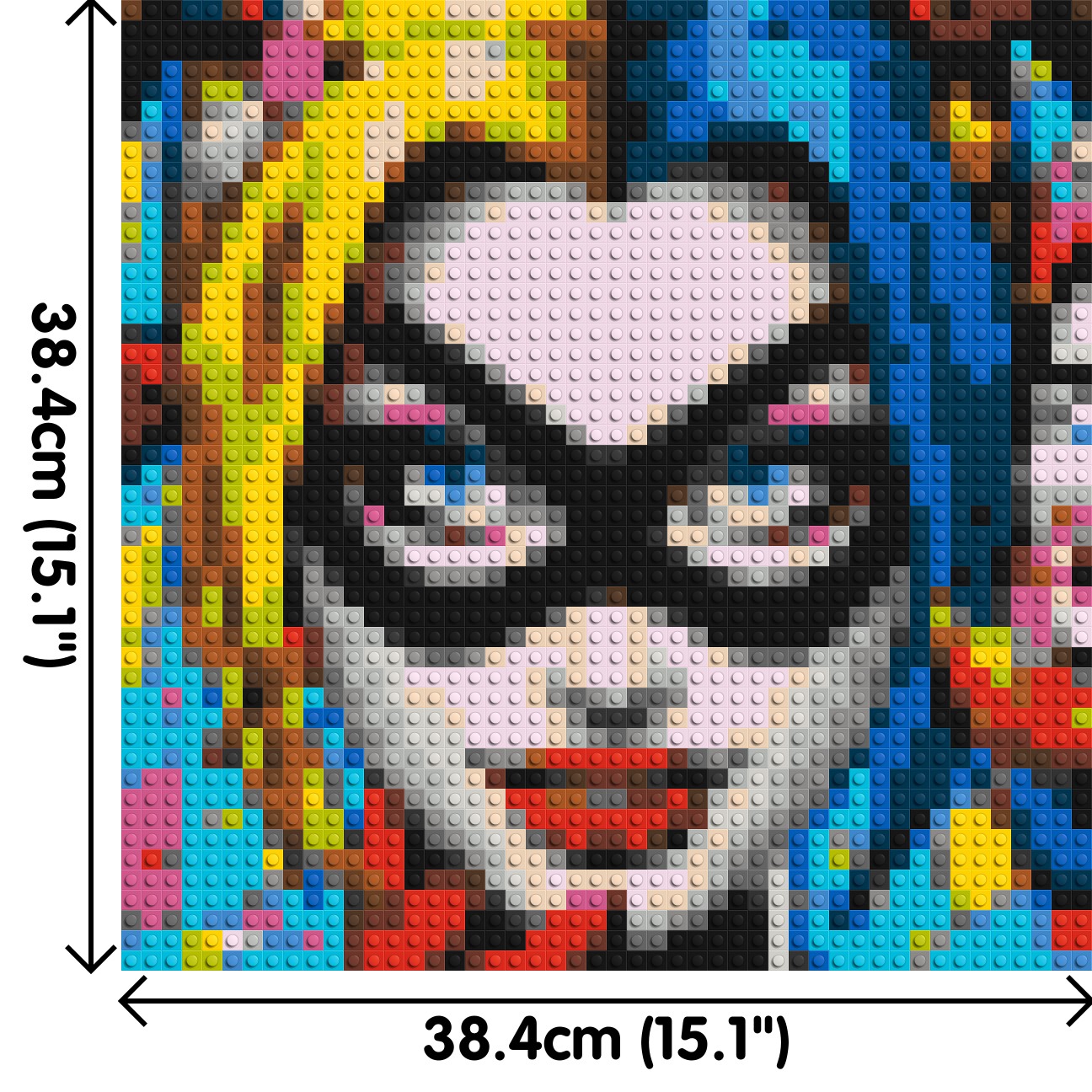 Harley Quinn - Brick Art Mosaic Kit 2x2 dimensions