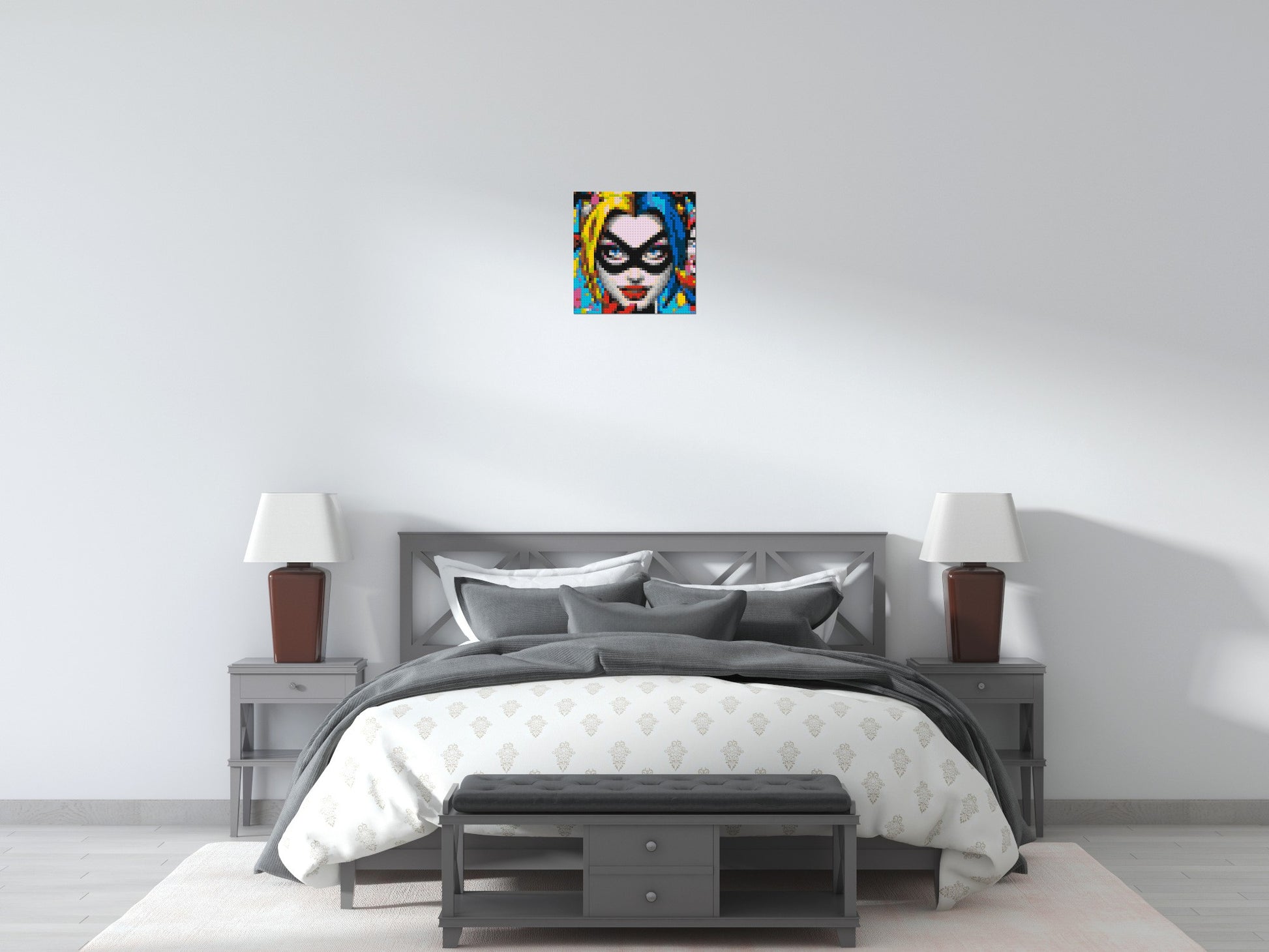 Harley Quinn - Brick Art Mosaic Kit 2x2 scene