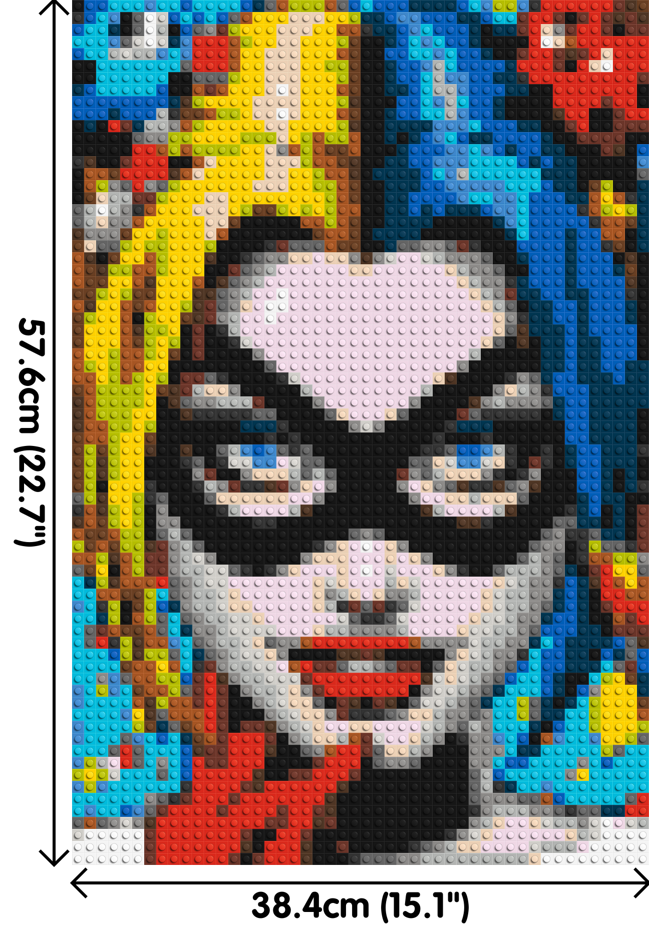 Harley Quinn - Brick Art Mosaic Kit 2x3 dimensions