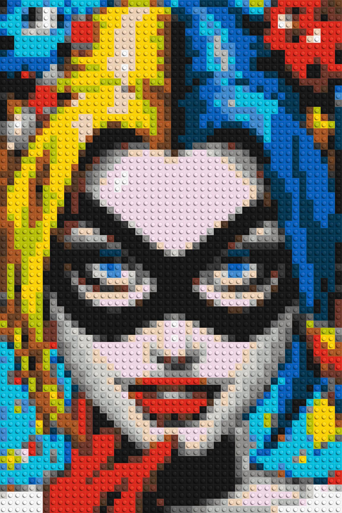 Harley Quinn - Brick Art Mosaic Kit 2x3 large