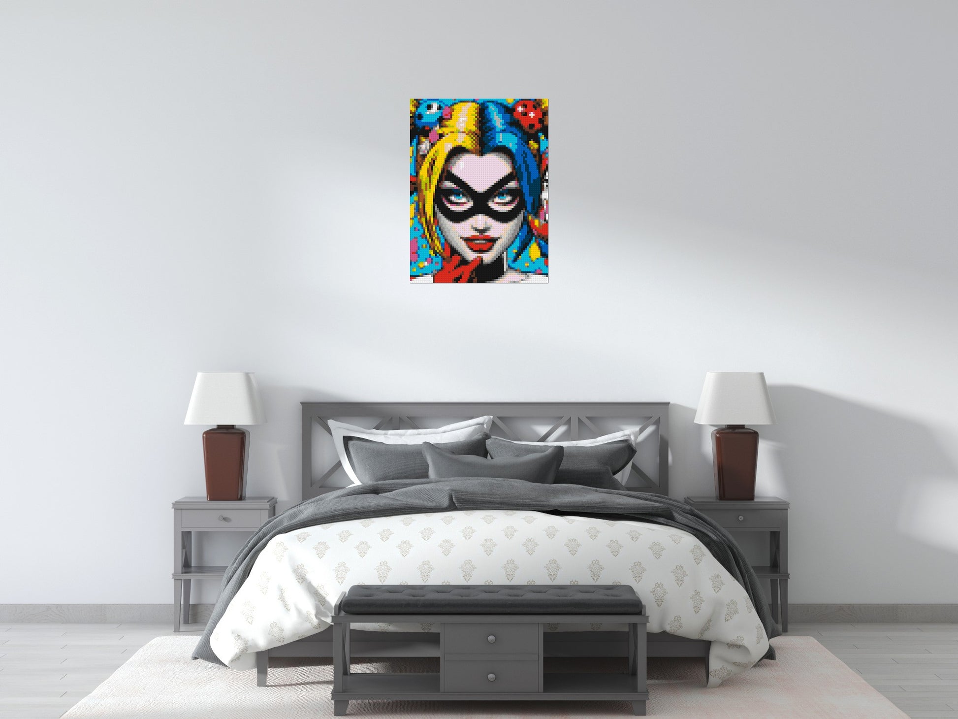 Harley Quinn - Brick Art Mosaic Kit 3x4 scene