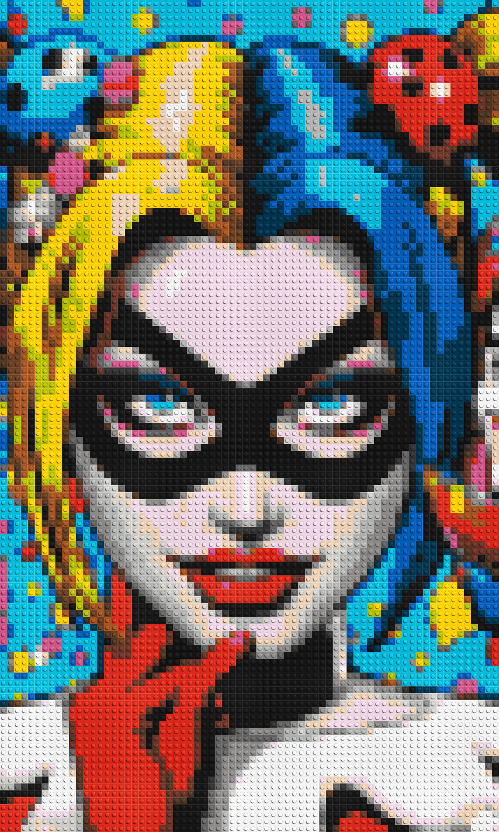 Harley Quinn - Brick Art Mosaic Kit 3x5 large