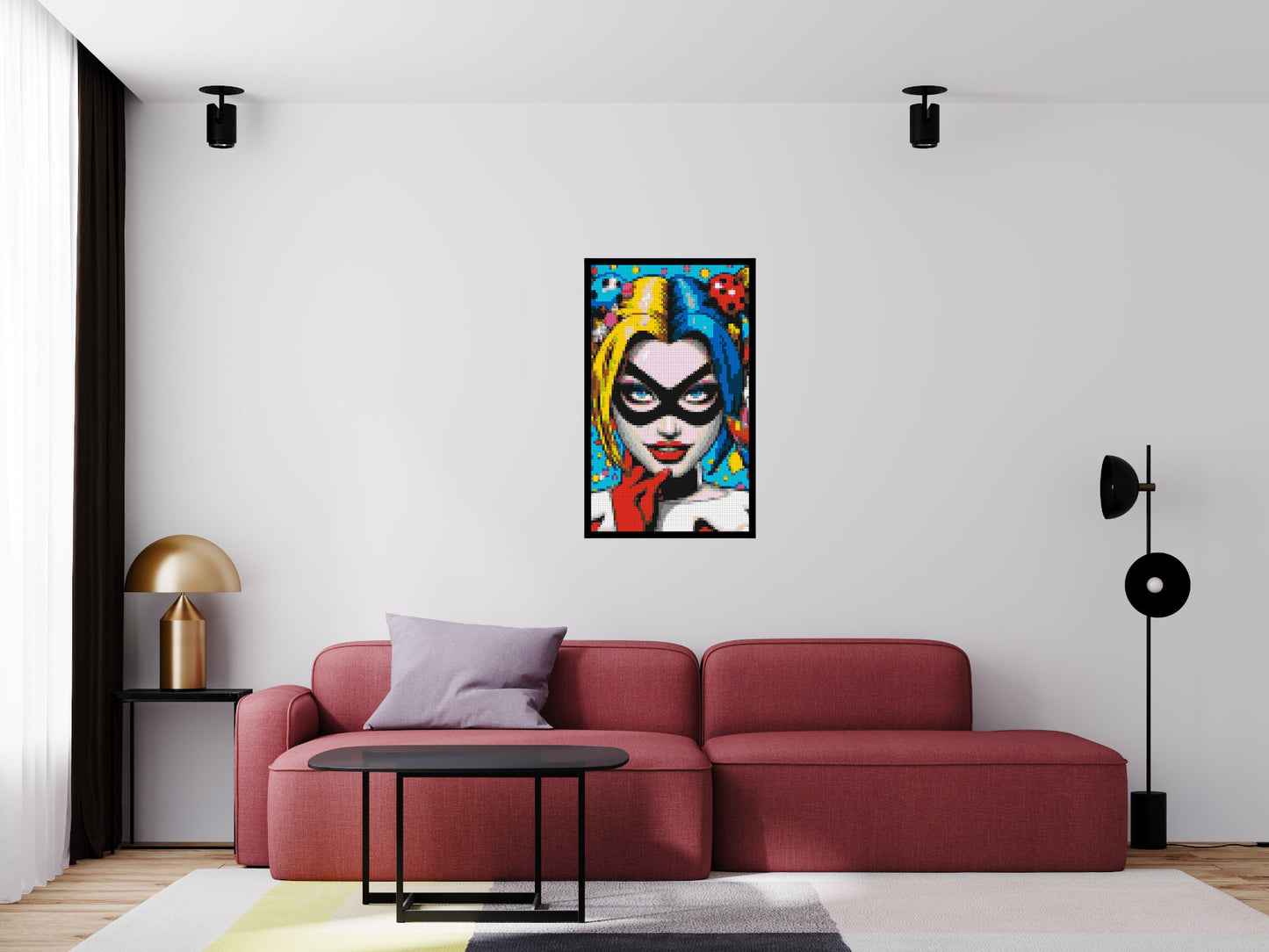 Harley Quinn - Brick Art Mosaic Kit 3x5 large