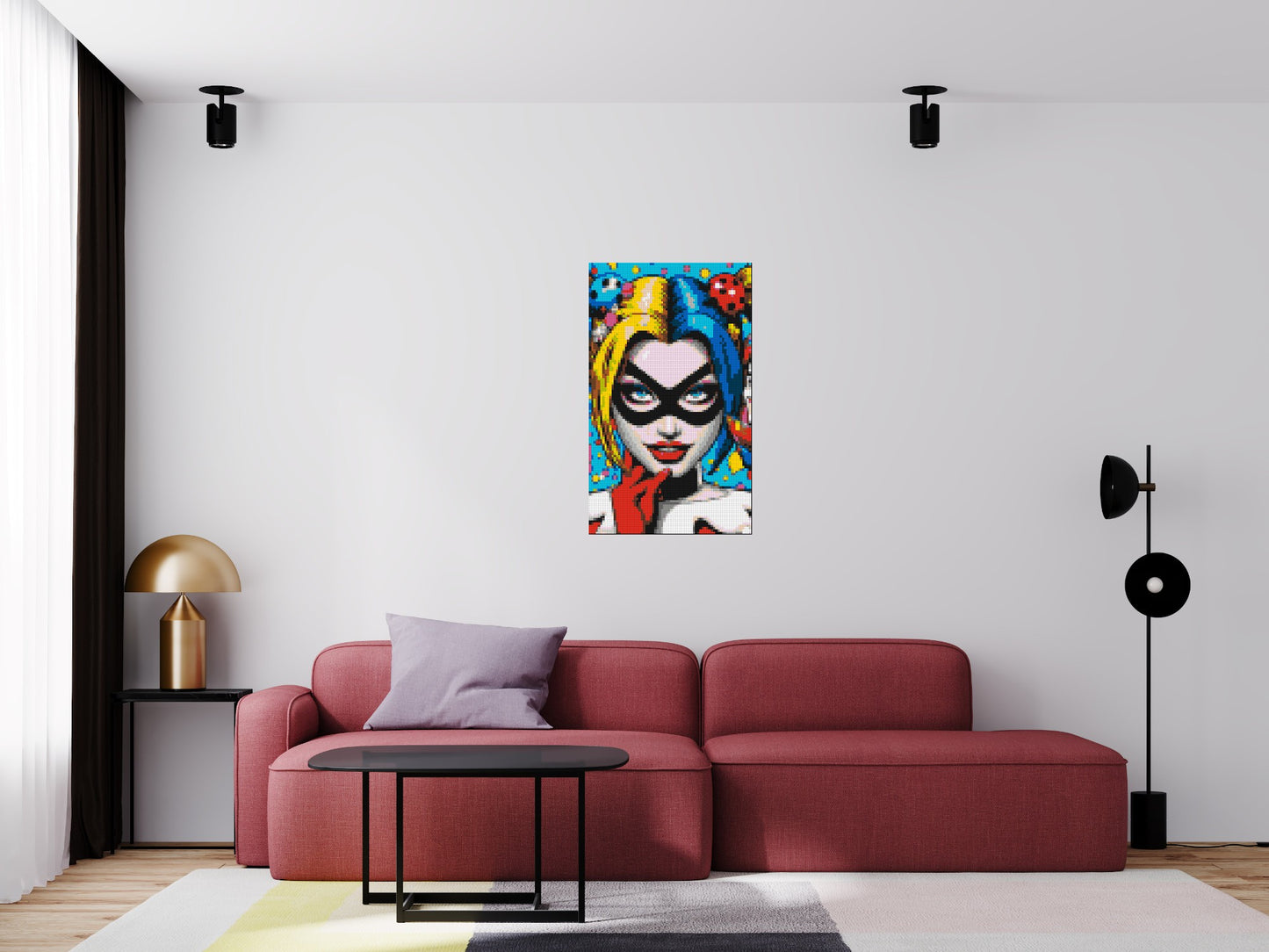 Harley Quinn - Brick Art Mosaic Kit 3x5 large