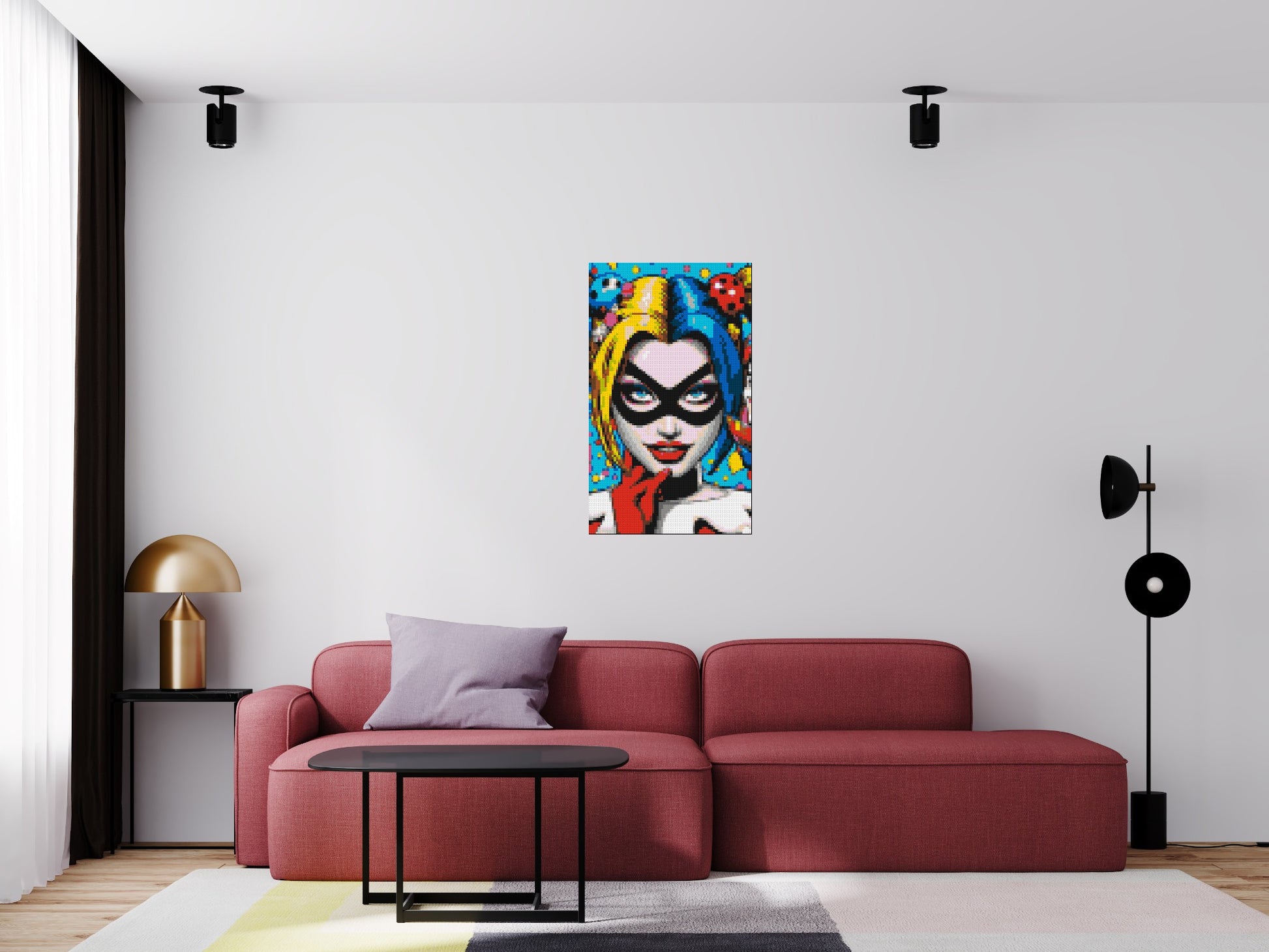 Harley Quinn - Brick Art Mosaic Kit 3x5 scene