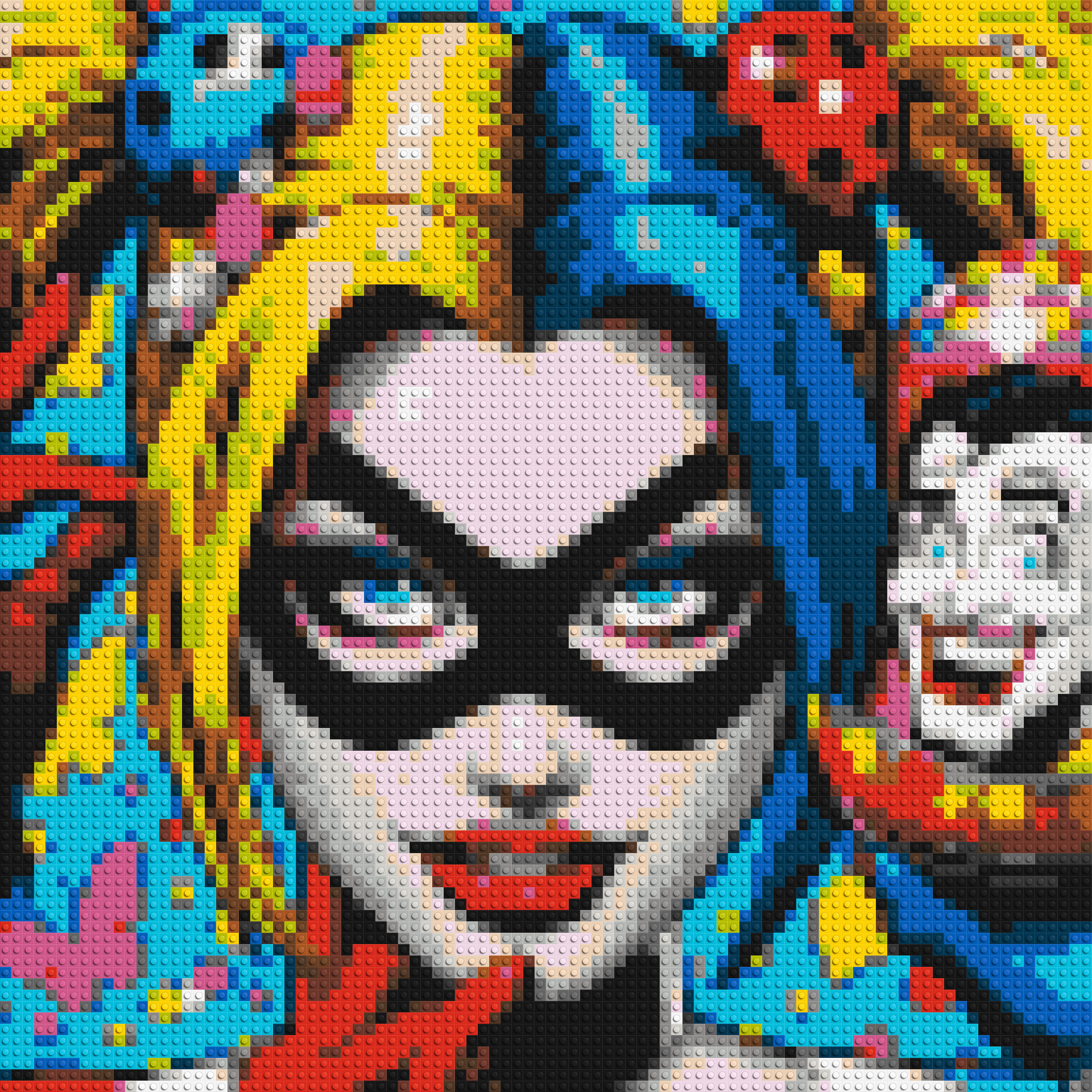 Harley Quinn - Brick Art Mosaic Kit 4x4 large