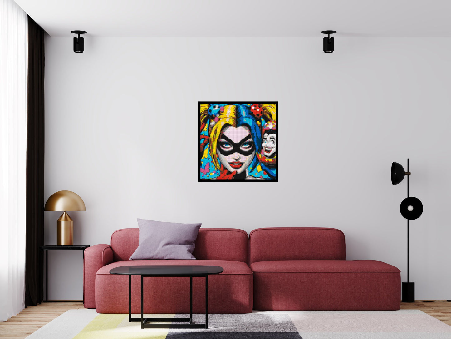 Harley Quinn - Brick Art Mosaic Kit 4x4 large