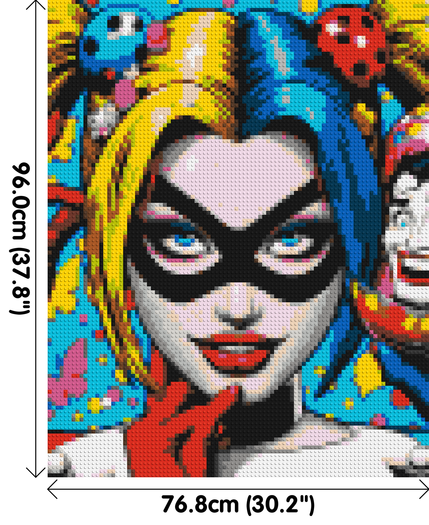 Harley Quinn - Brick Art Mosaic Kit 4x5 large