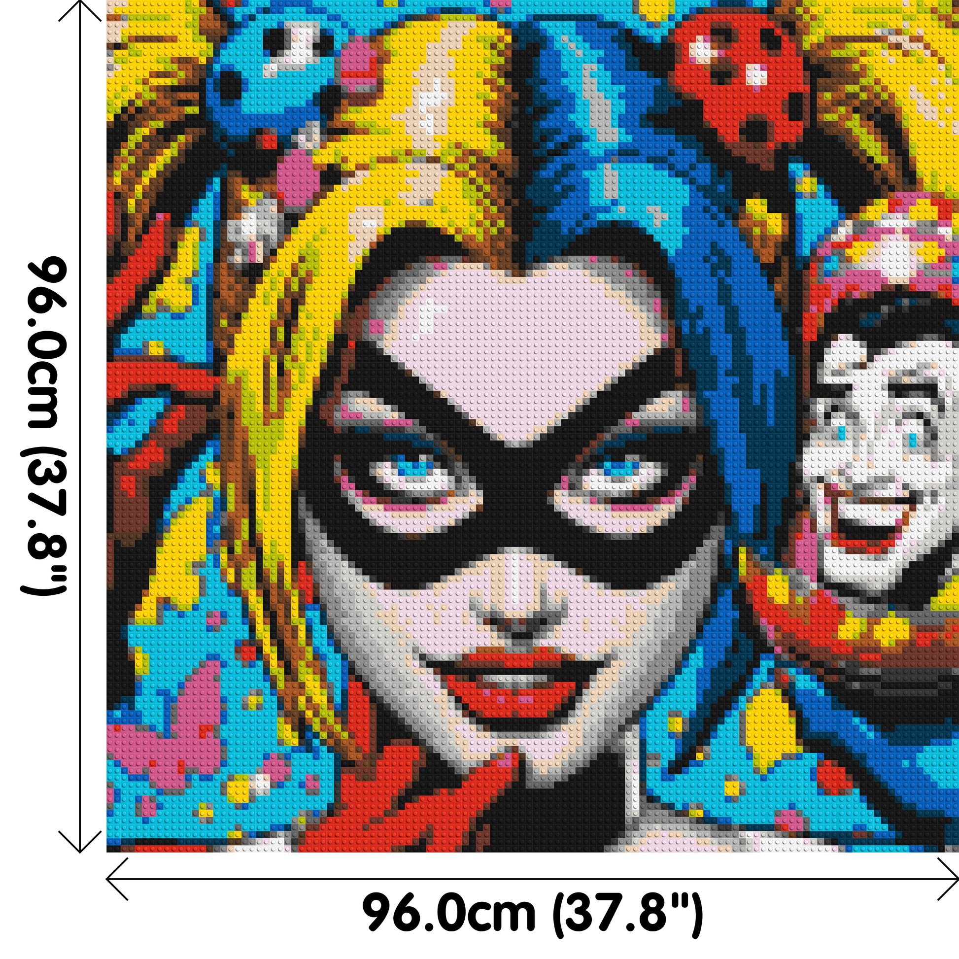 Harley Quinn - Brick Art Mosaic Kit 5x5 dimensions