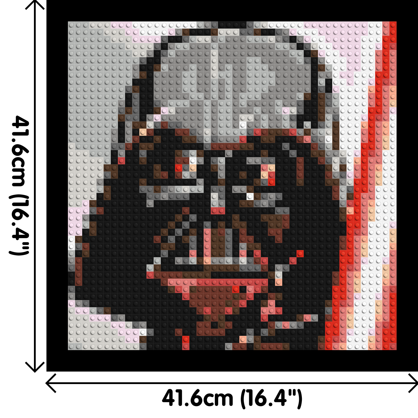 Darth Vader - Brick Art Mosaic Kit 2x2 dimensions with frame